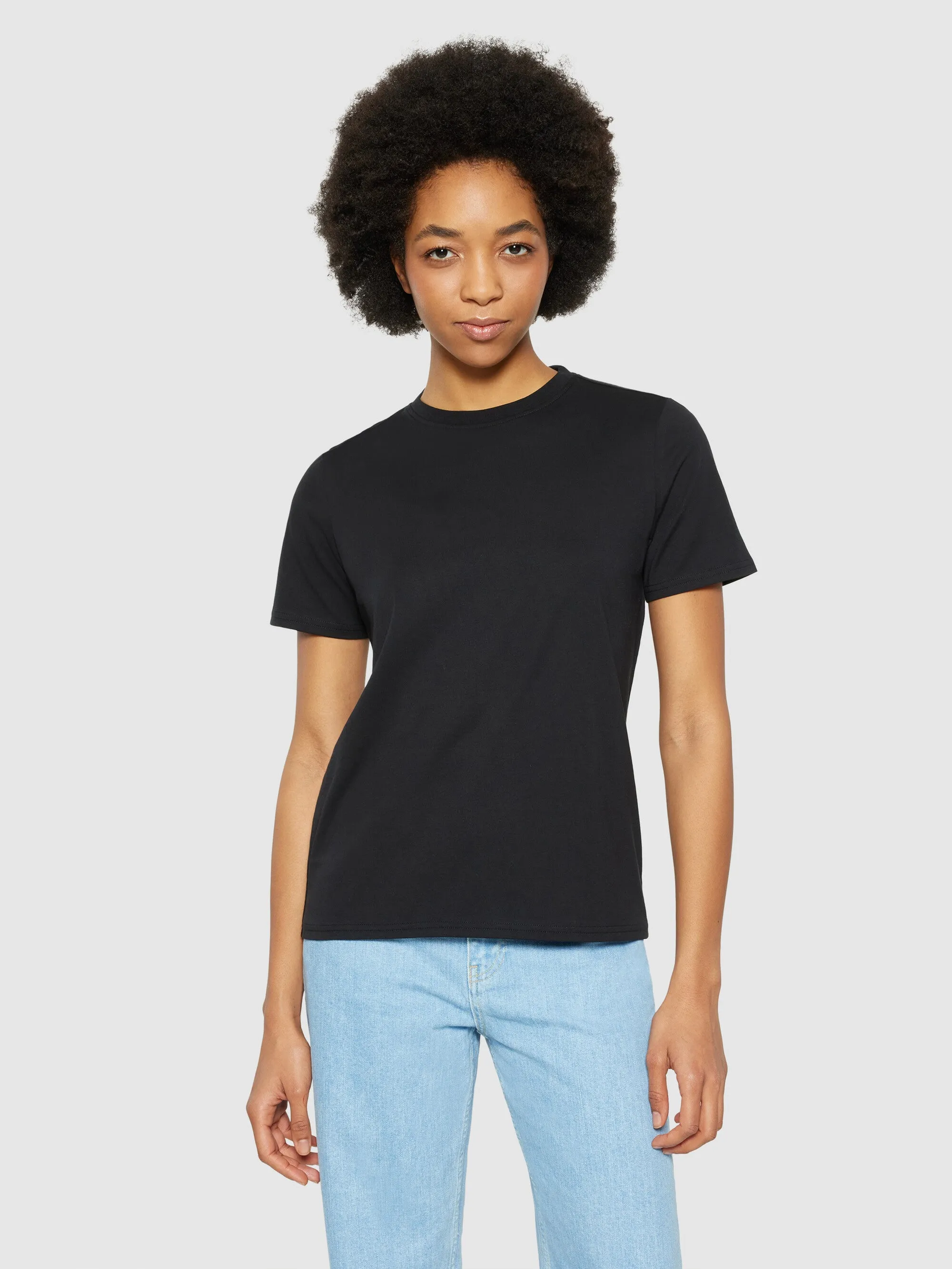 Basic pima cotton t-shirt - GOTS/Vegan - Black Jet