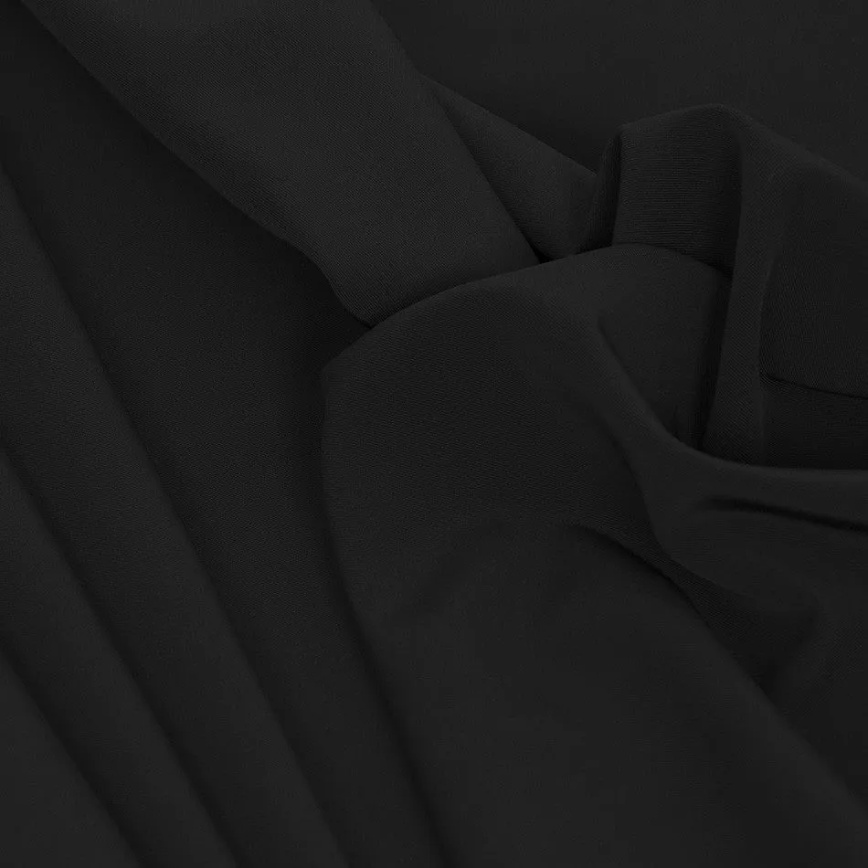 Black Stretchy Poly Fabric 2125