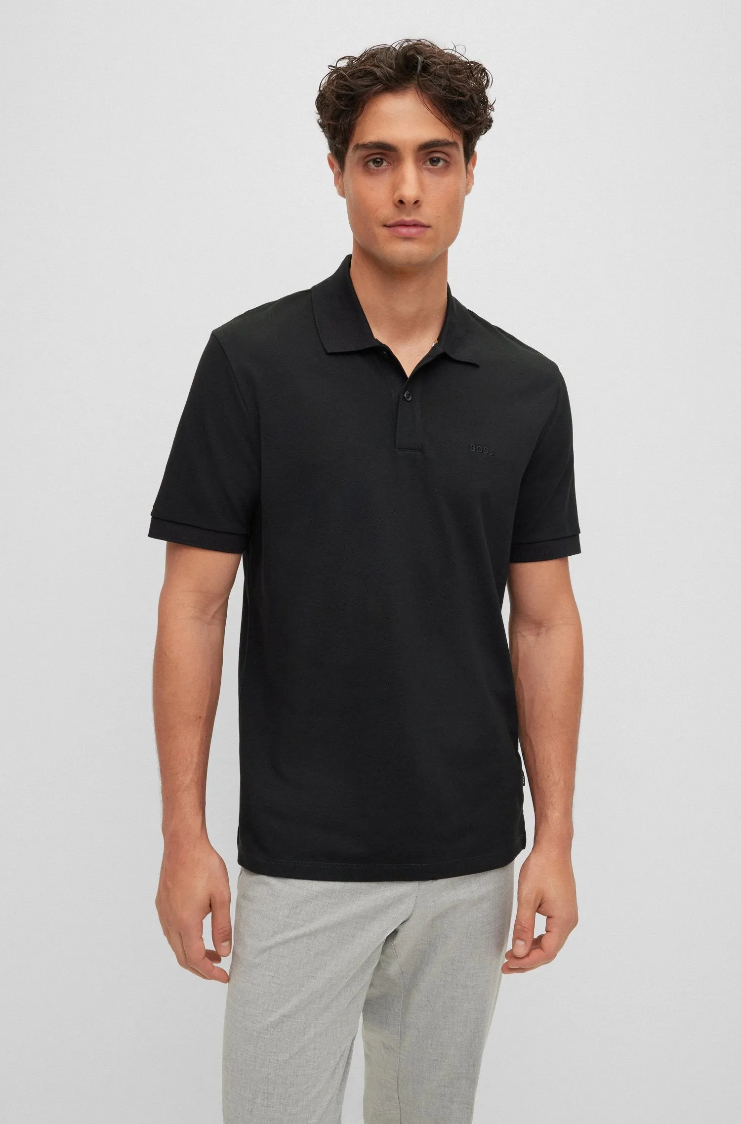 BOSS Pallas Polo Shirt in Black