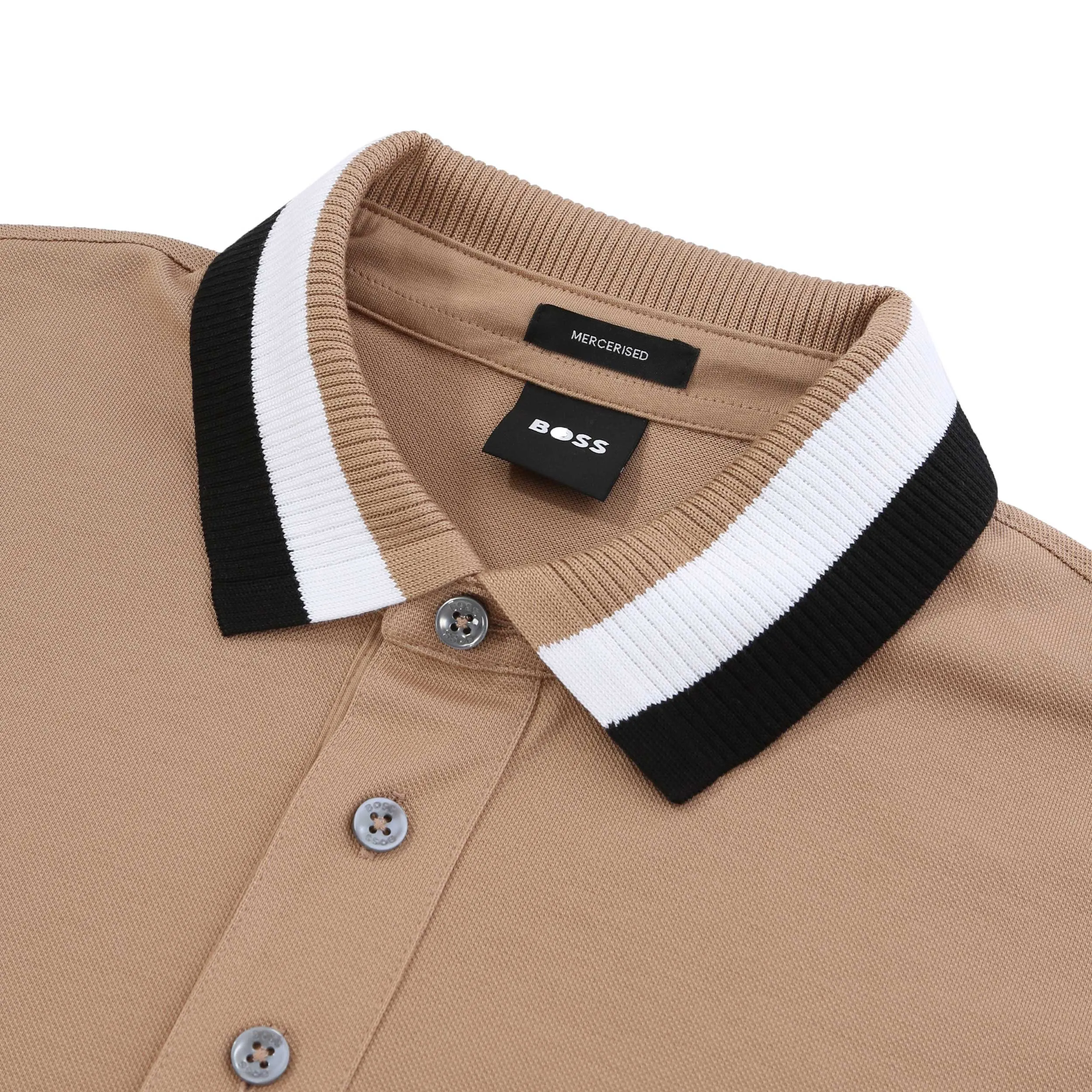 BOSS Prout 37 Polo Shirt in Medium Beige