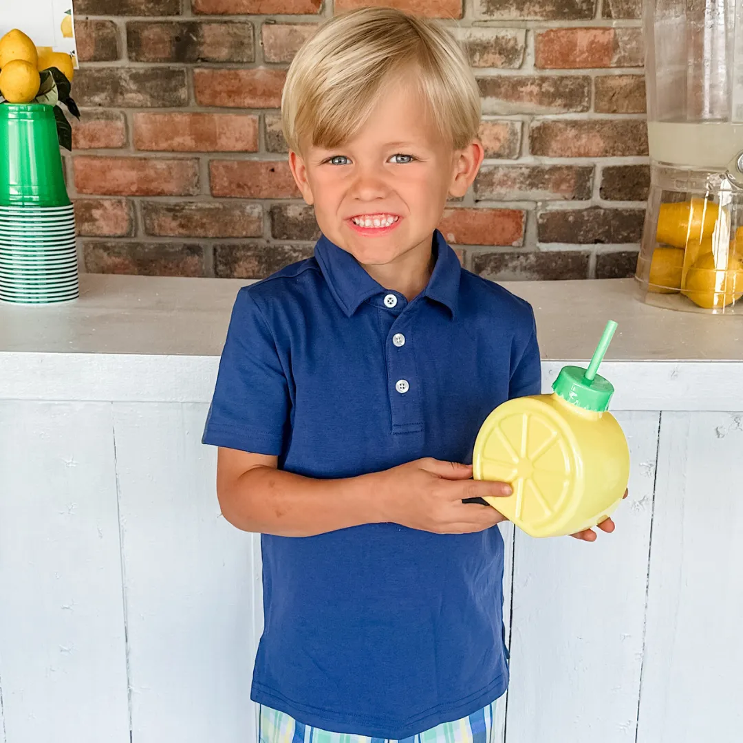 Boys Signature Knit Polo - Navy Blue