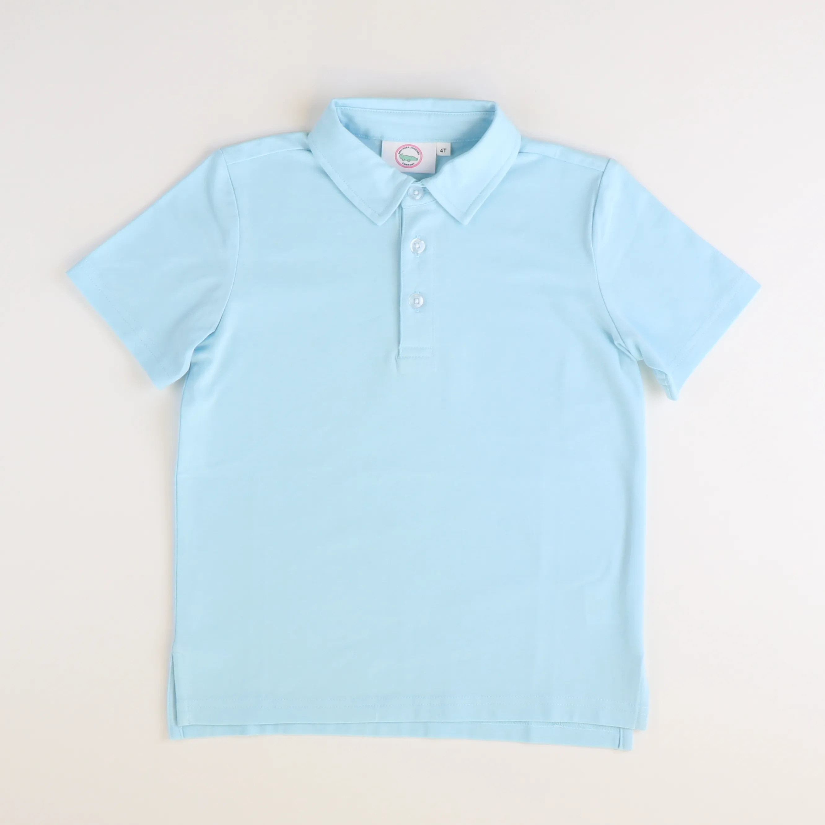 Boys Signature S/S Knit Polo - Light Blue Solid