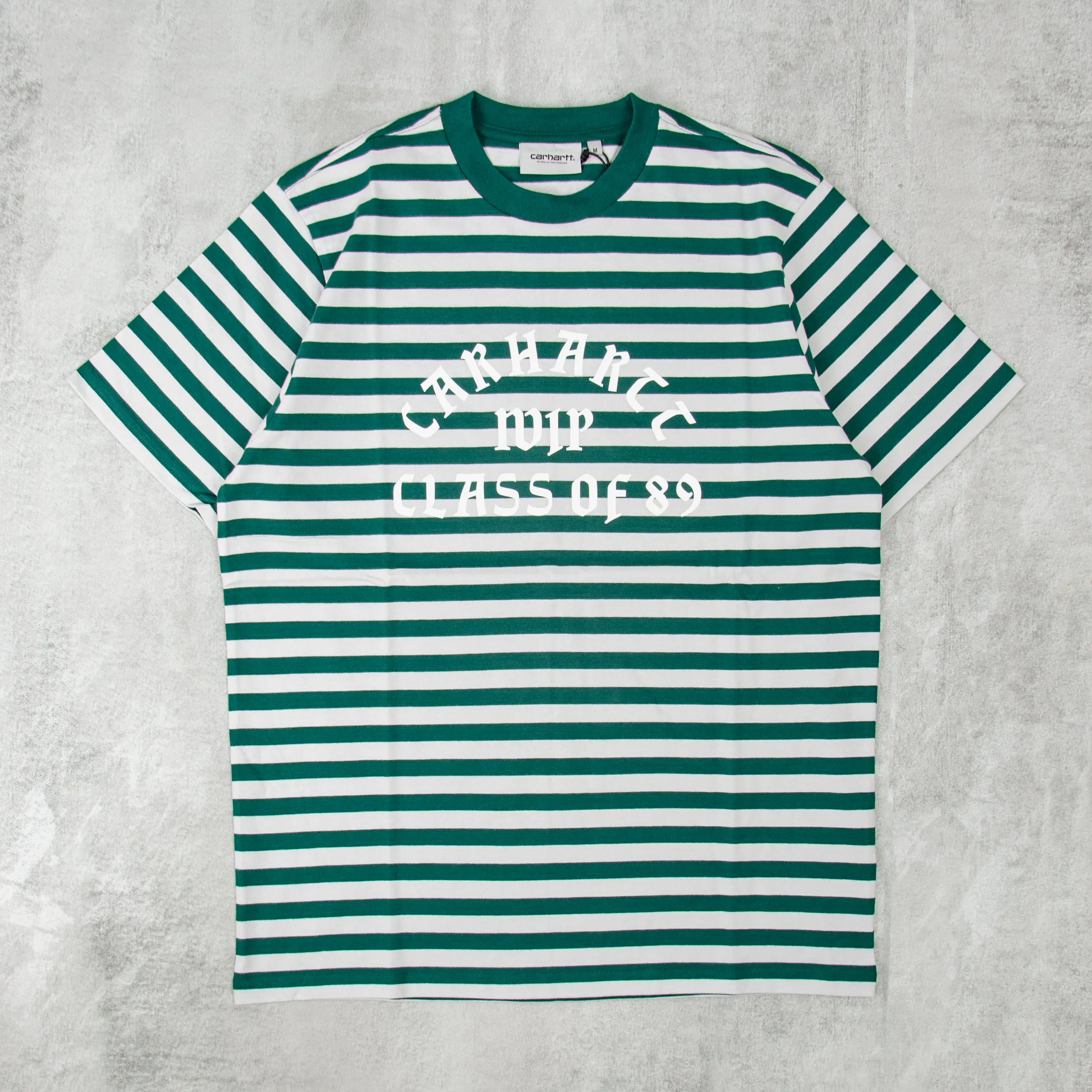 Carhartt WIP Scotty Athletic Striped Tee - Chervil / Sonic Silver