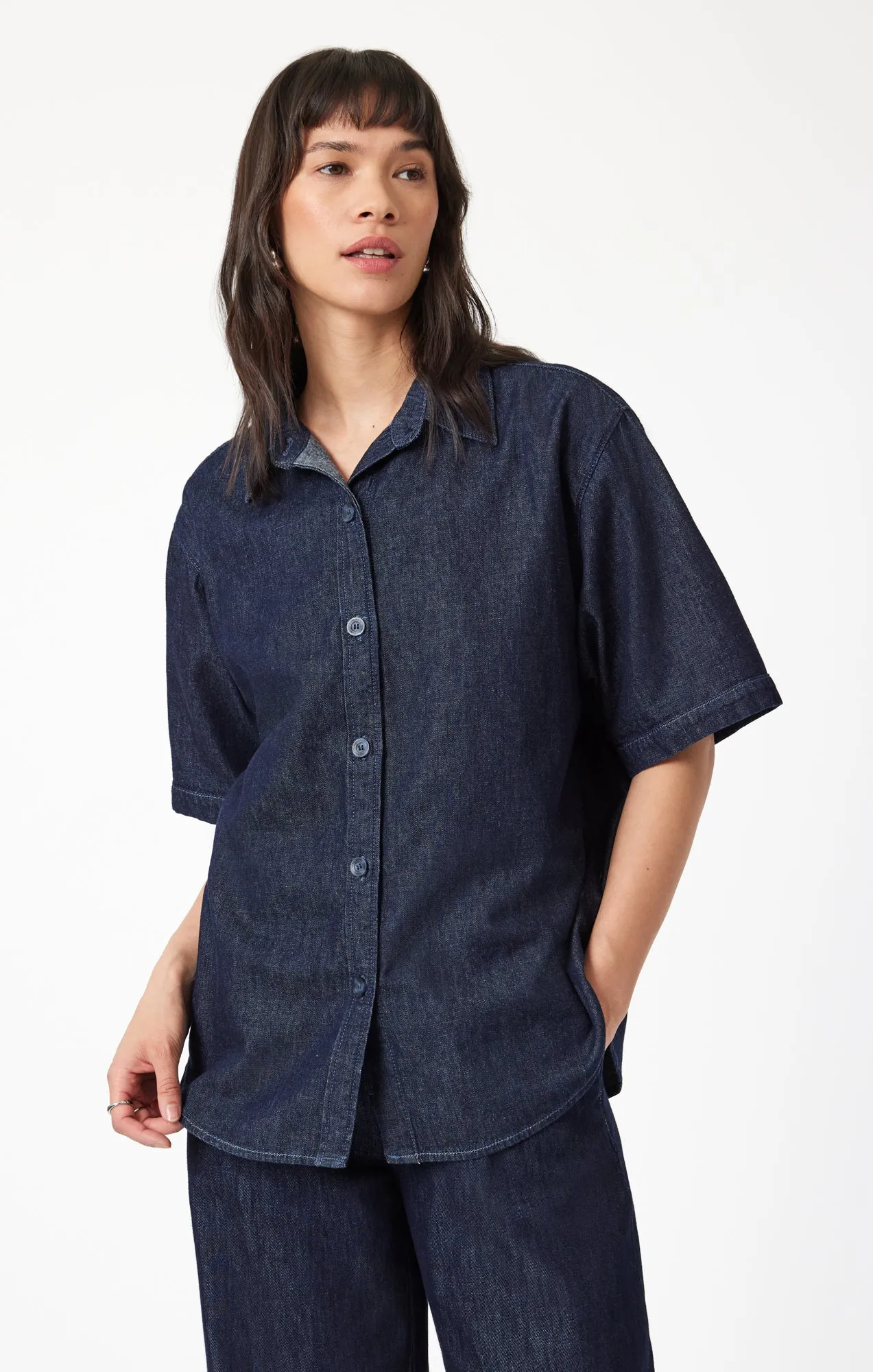 DEVA SHIRT IN RINSE DENIM