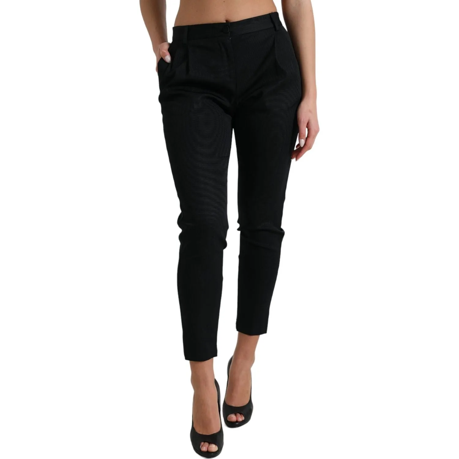 Dolce & Gabbana Chic High Waist Skinny Cropped Pants