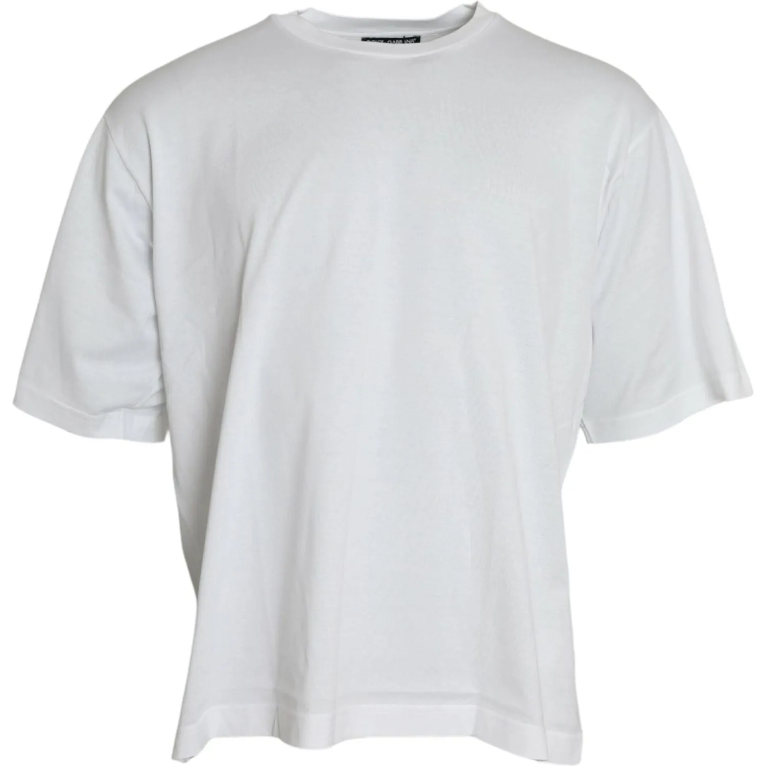 Dolce & Gabbana Elegant White Crew Neck Luxury Tee