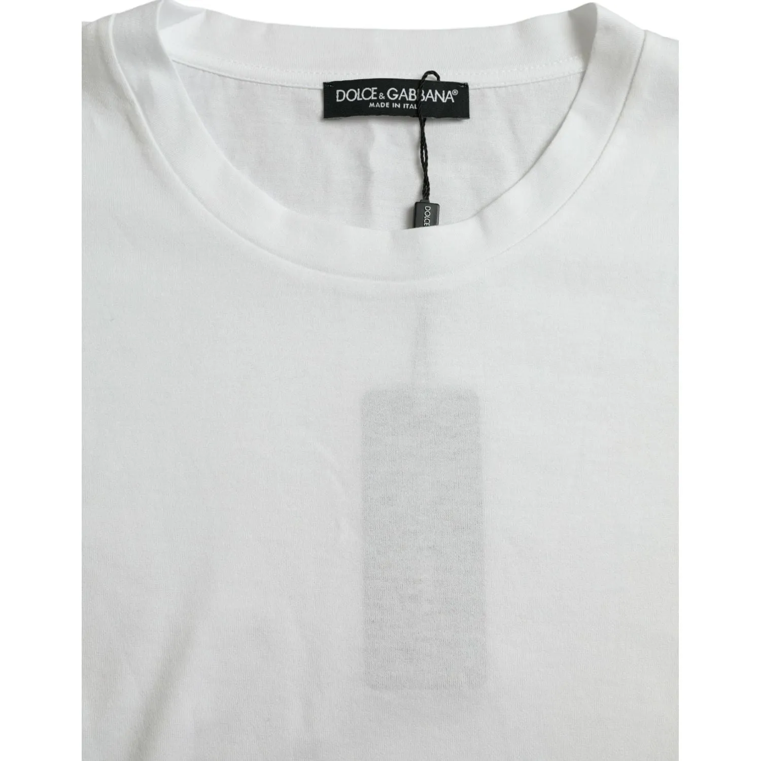 Dolce & Gabbana Elegant White Crew Neck Luxury Tee