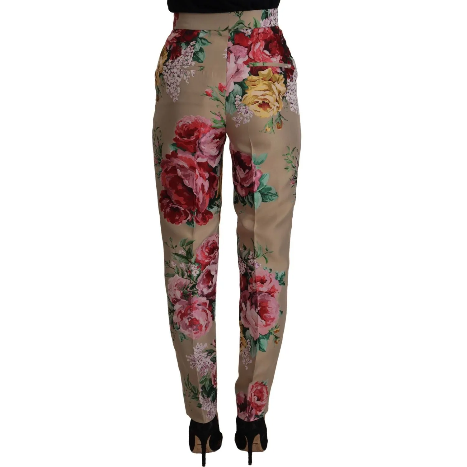 Dolce & Gabbana Floral High-Waist Dress Pants