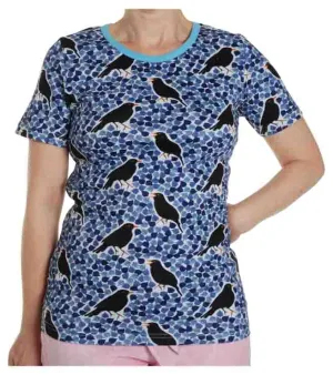 DUNS Short Sleeved T-shirt Adult - Black Bird Blue