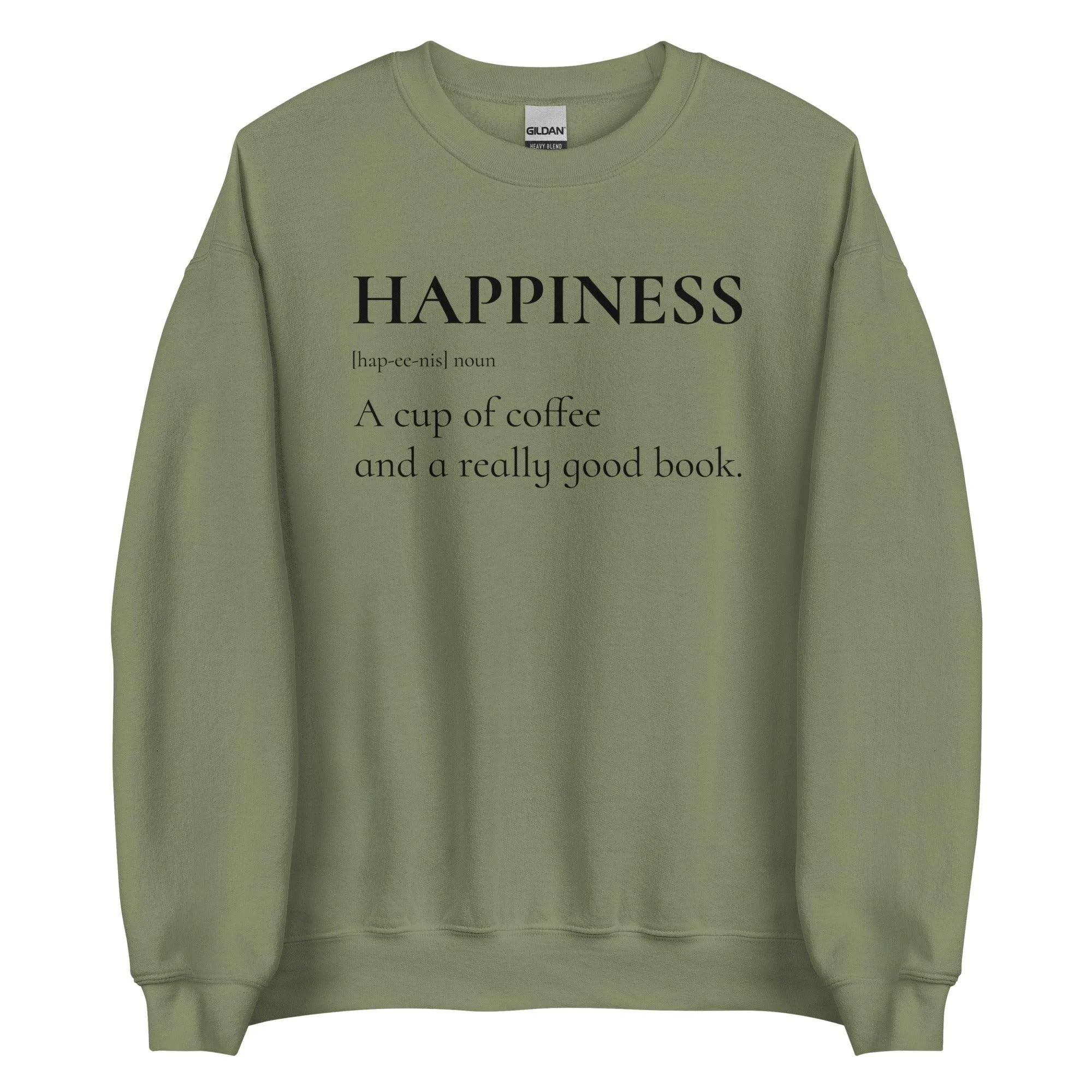 Happiness is a Cup of Coffee and a Good Book Sweater