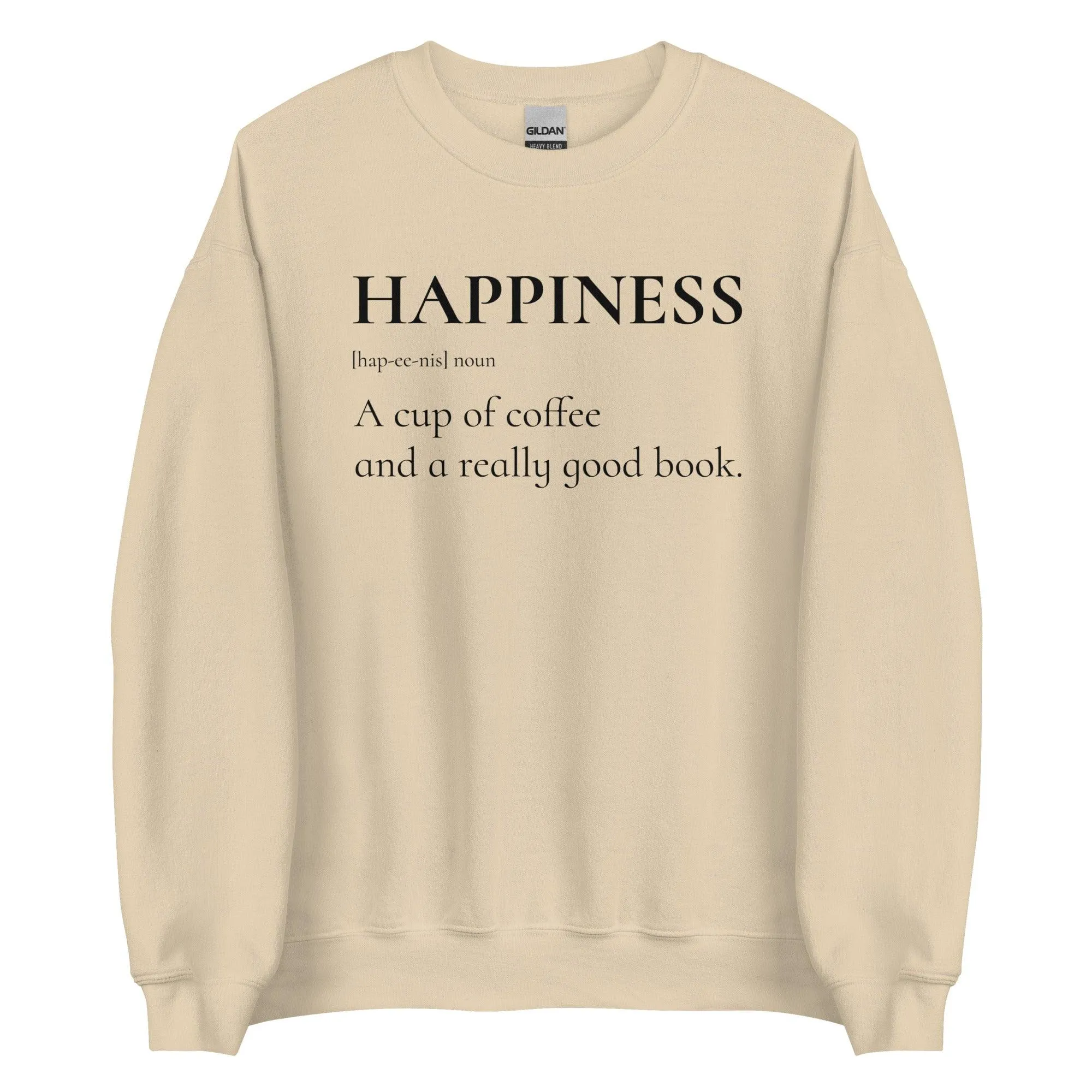 Happiness is a Cup of Coffee and a Good Book Sweater