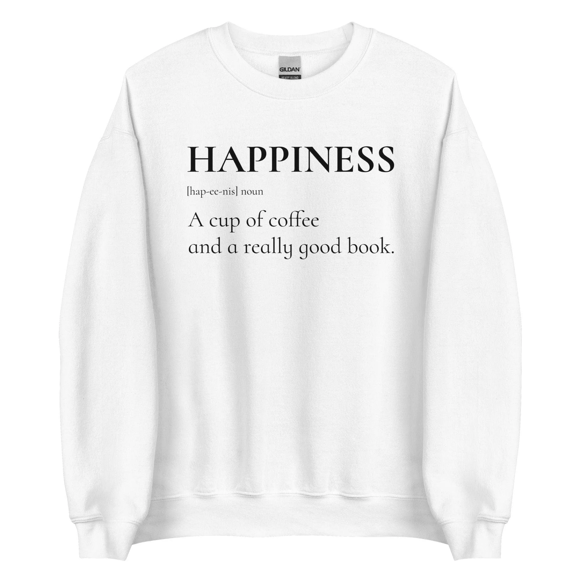 Happiness is a Cup of Coffee and a Good Book Sweater