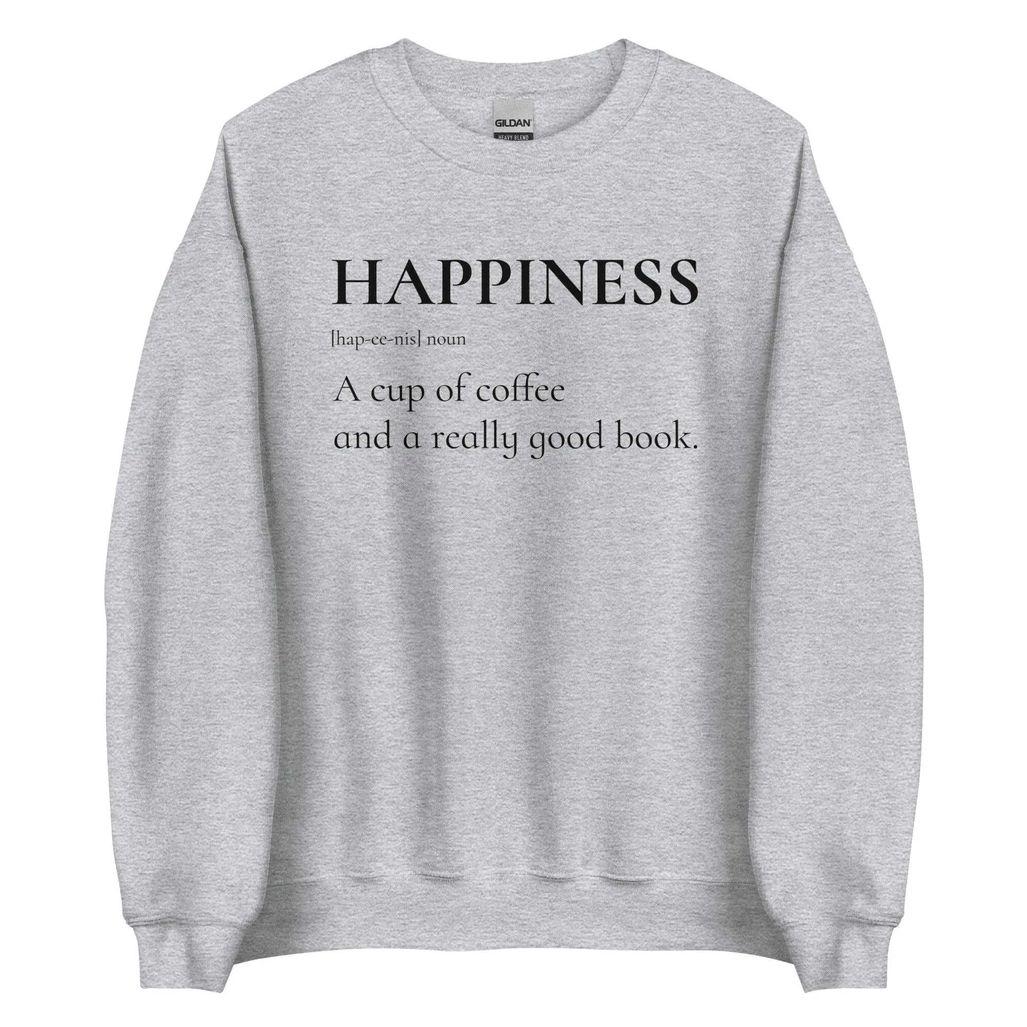 Happiness is a Cup of Coffee and a Good Book Sweater