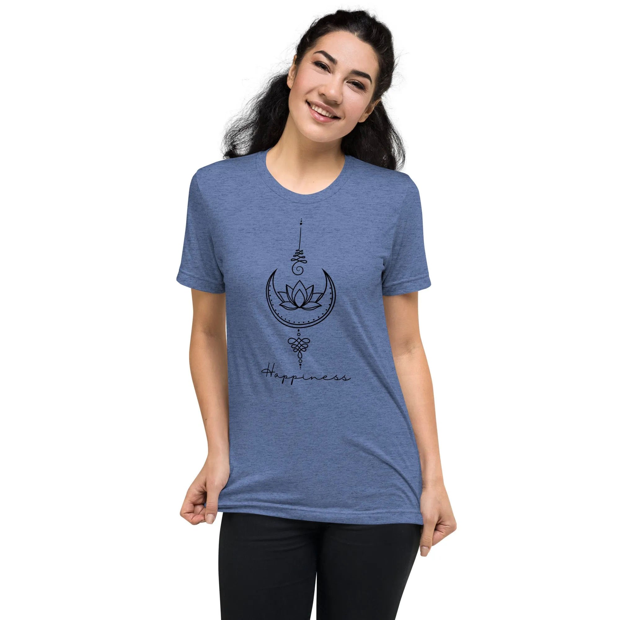 Happiness Unalome - Short sleeve t-shirt, comfy, soft, fitted look