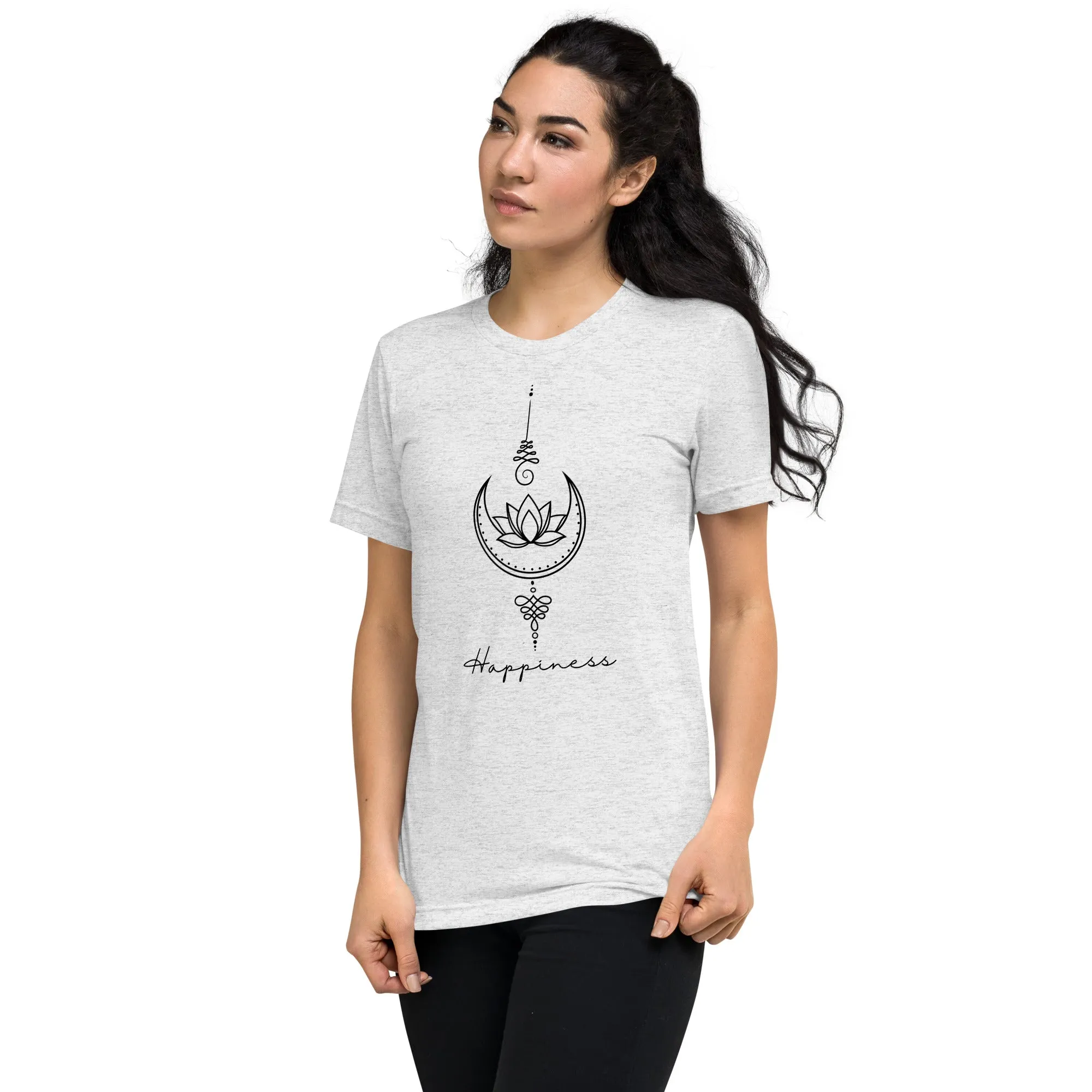 Happiness Unalome - Short sleeve t-shirt, comfy, soft, fitted look