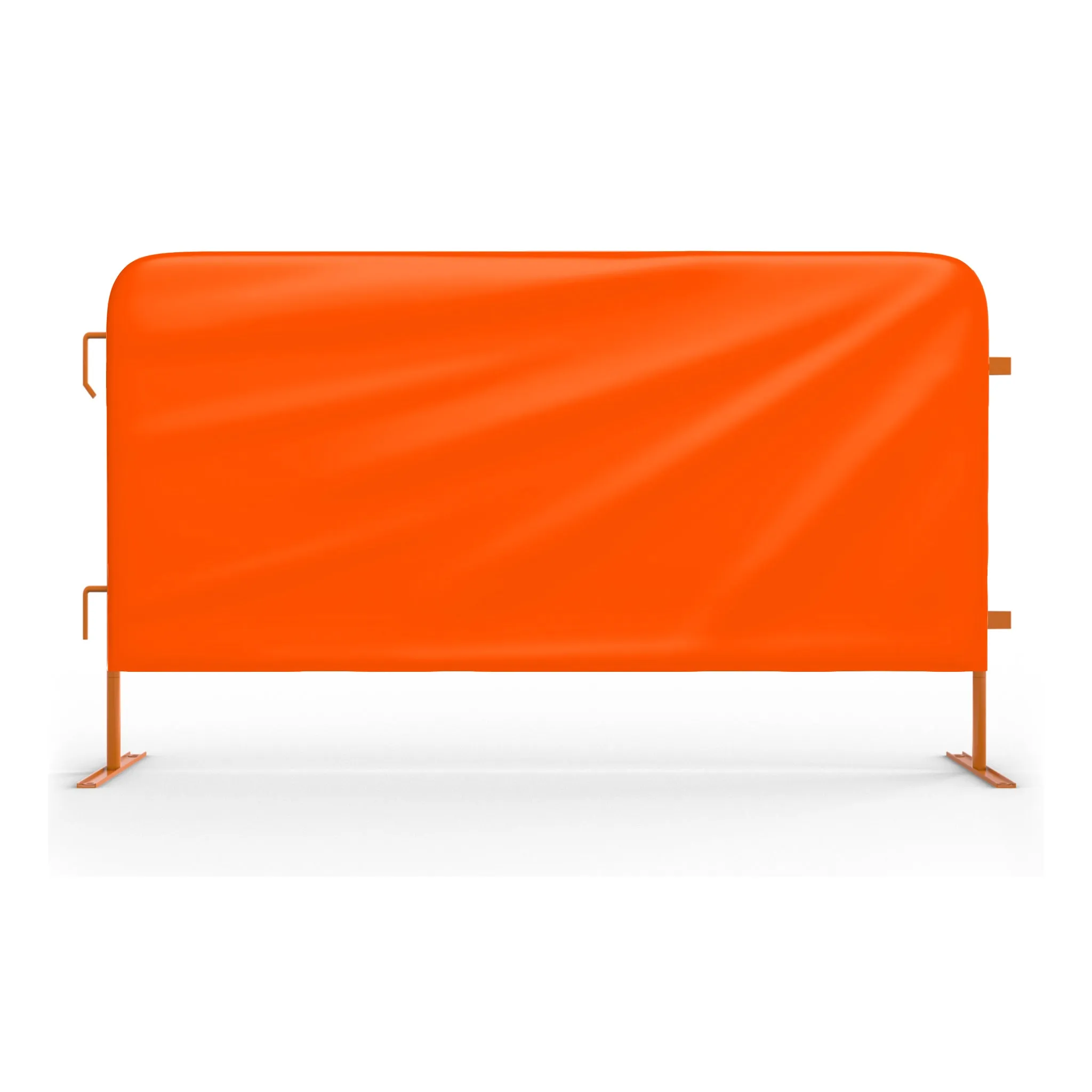 Heavy Duty Interlocking Steel Barricade, 8.5 Ft., Safety Orange - Angry Bull Barricades