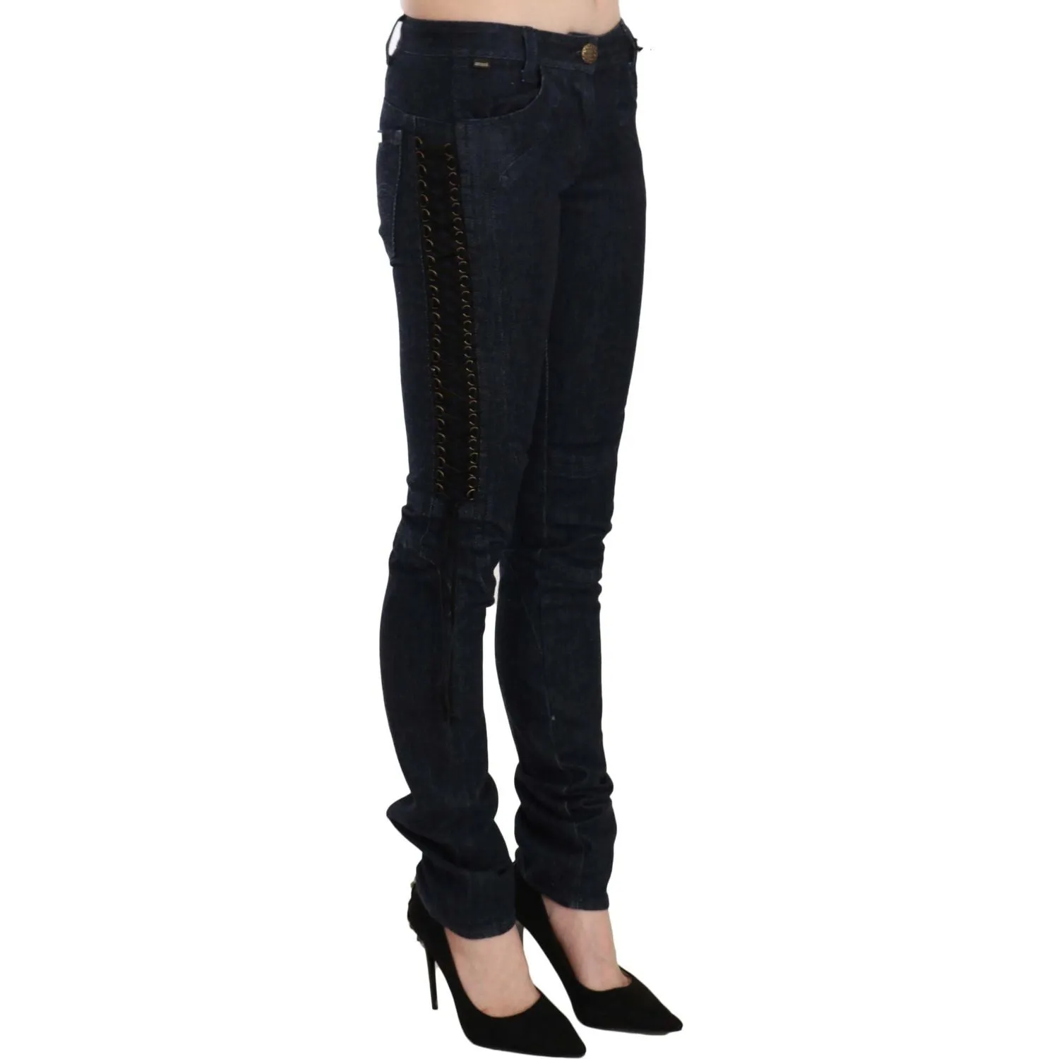 Just Cavalli Elegant Low Waist Skinny Trousers