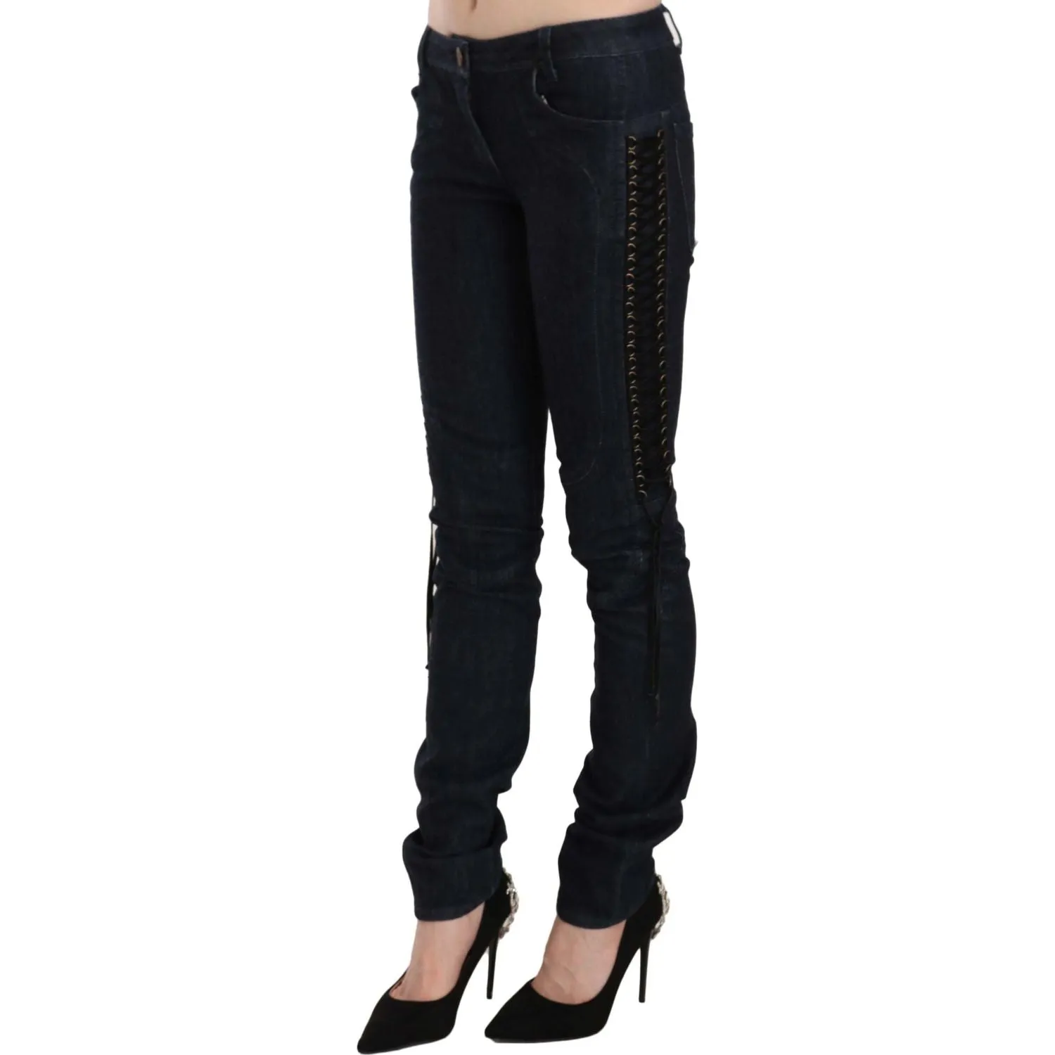 Just Cavalli Elegant Low Waist Skinny Trousers