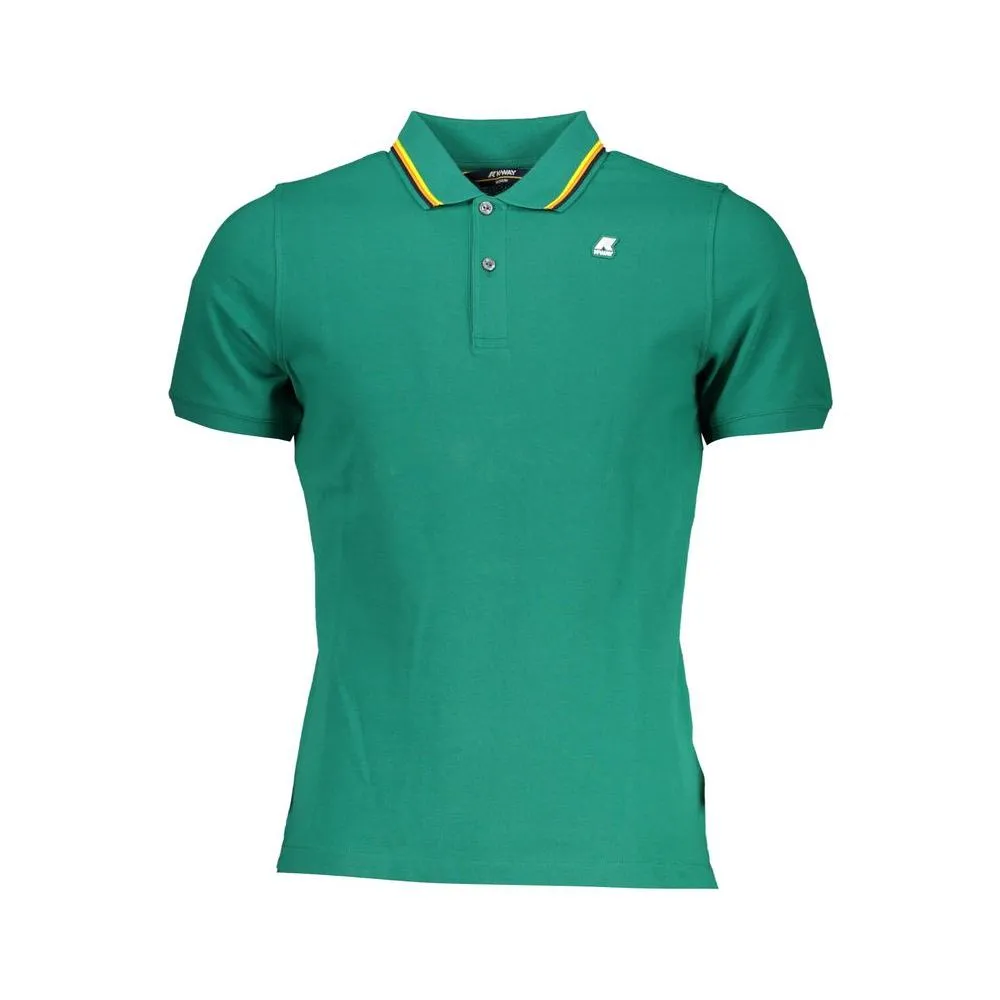 K-WAY Green Cotton Polo Shirt