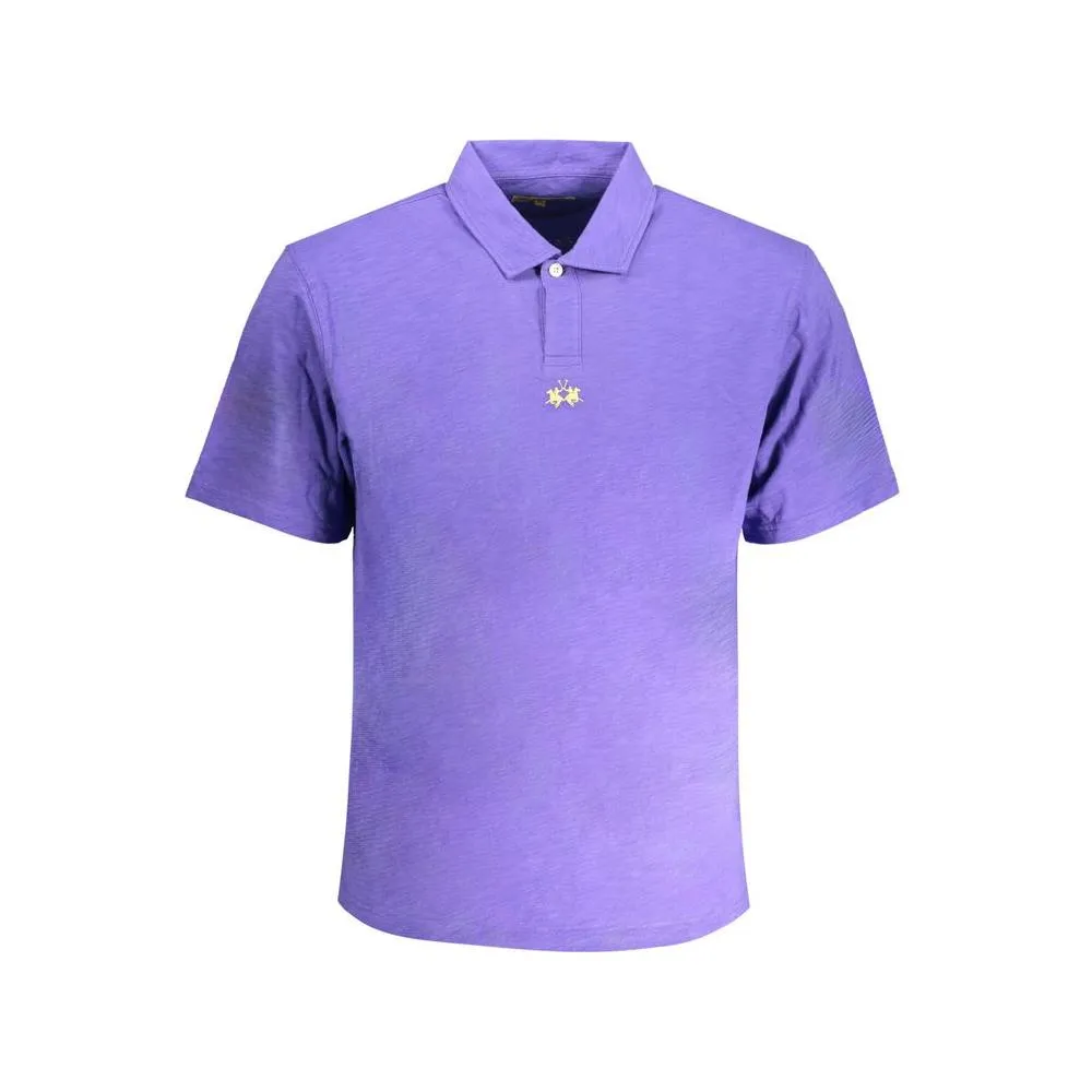 La Martina Purple Cotton Polo Shirt