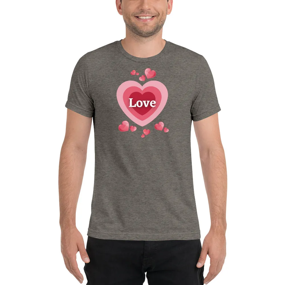 Love Hearts - Short sleeve t-shirt, comfy, soft, fitted look