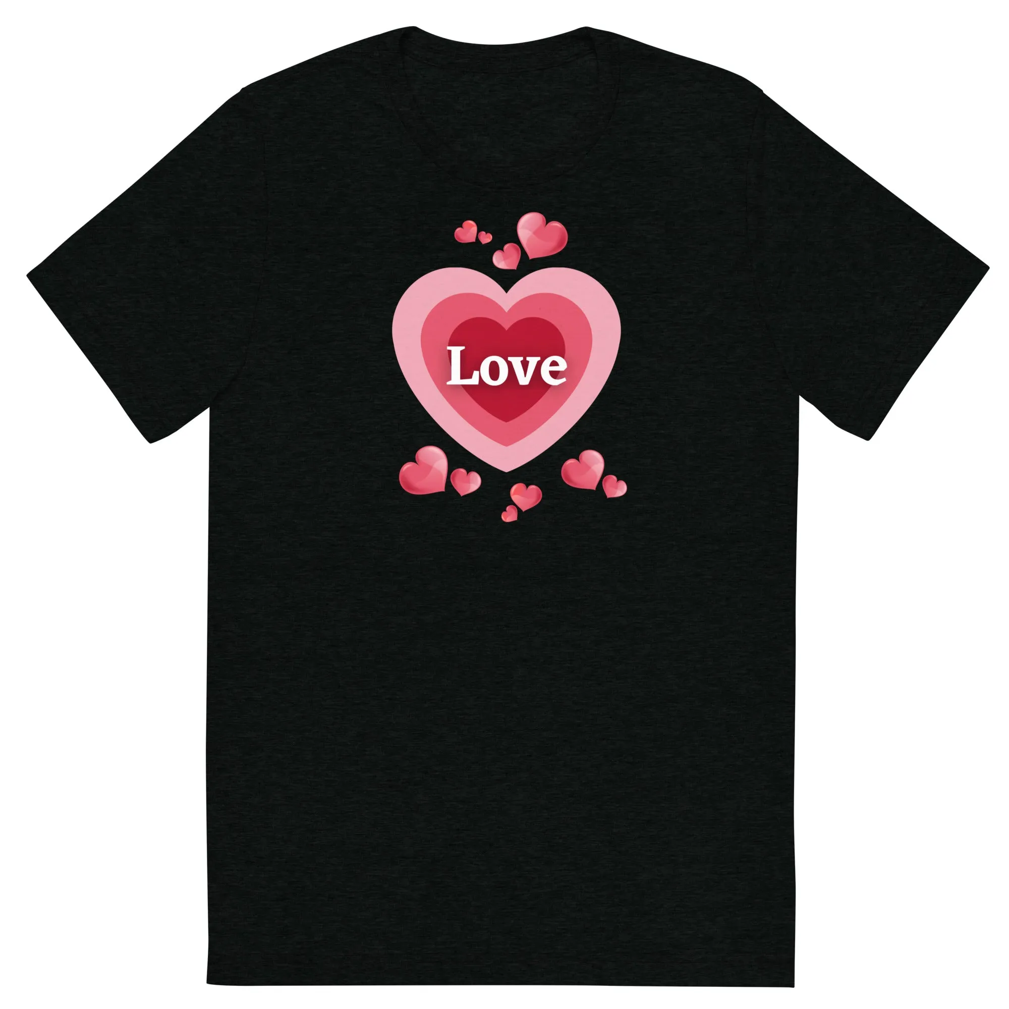 Love Hearts - Short sleeve t-shirt, comfy, soft, fitted look