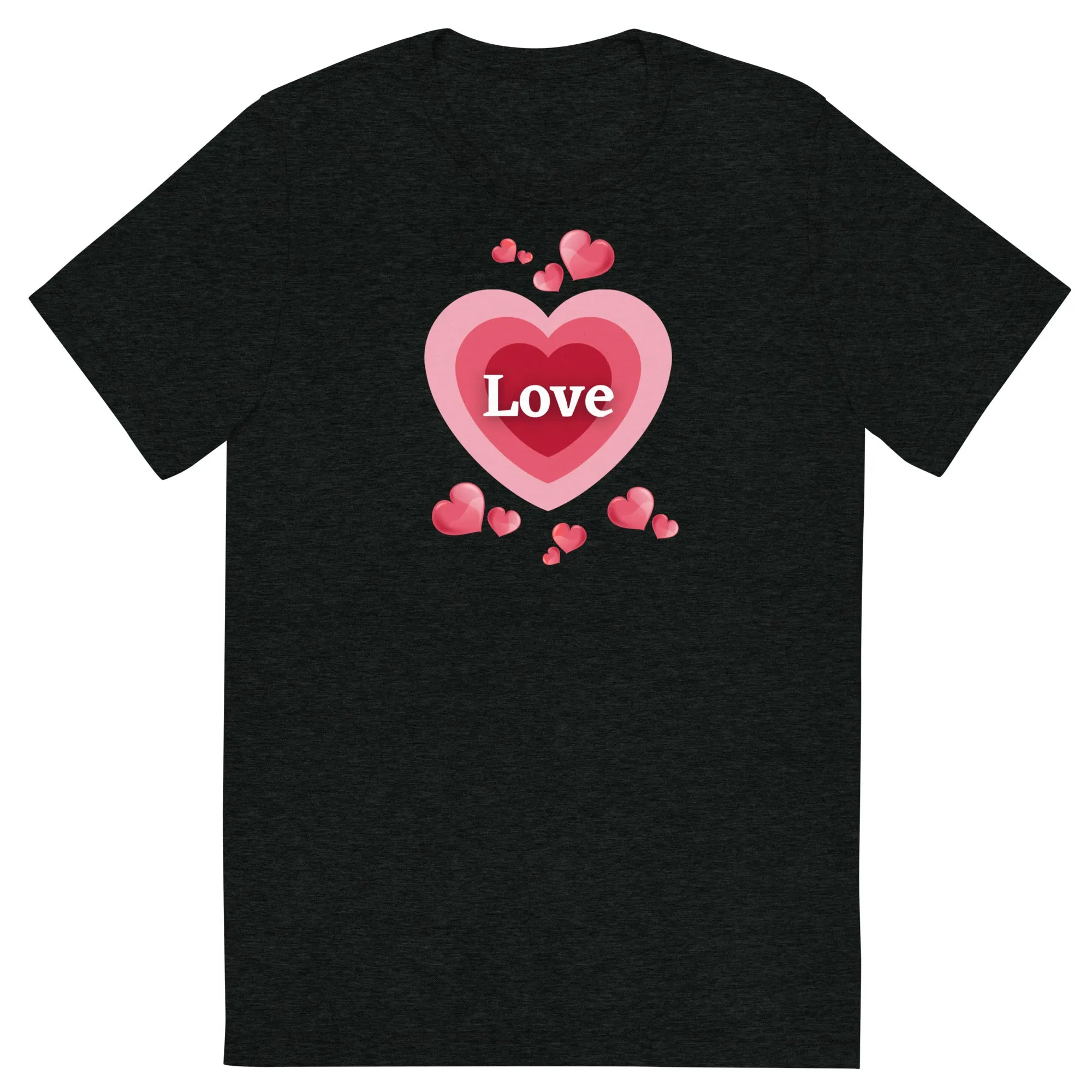 Love Hearts - Short sleeve t-shirt, comfy, soft, fitted look