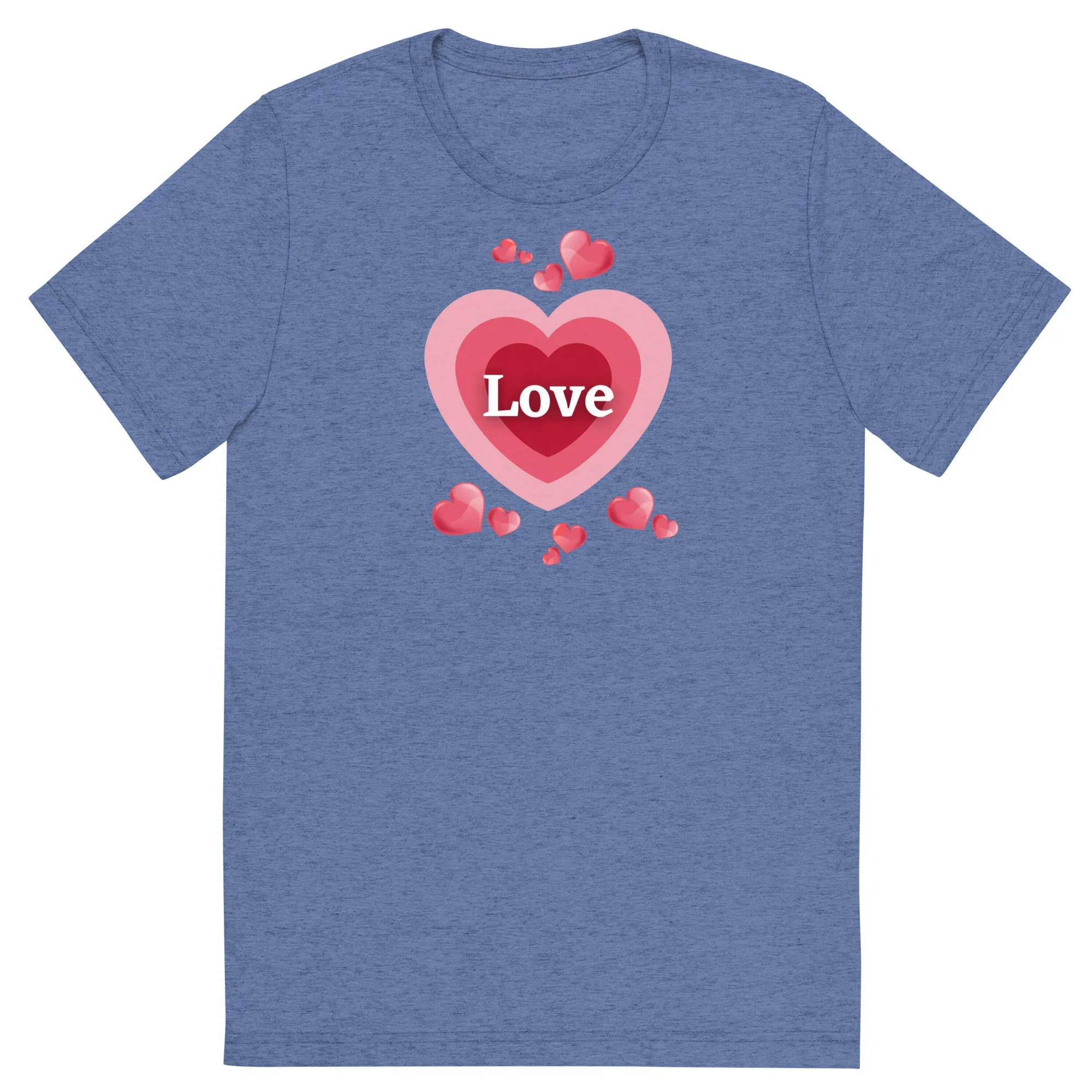 Love Hearts - Short sleeve t-shirt, comfy, soft, fitted look