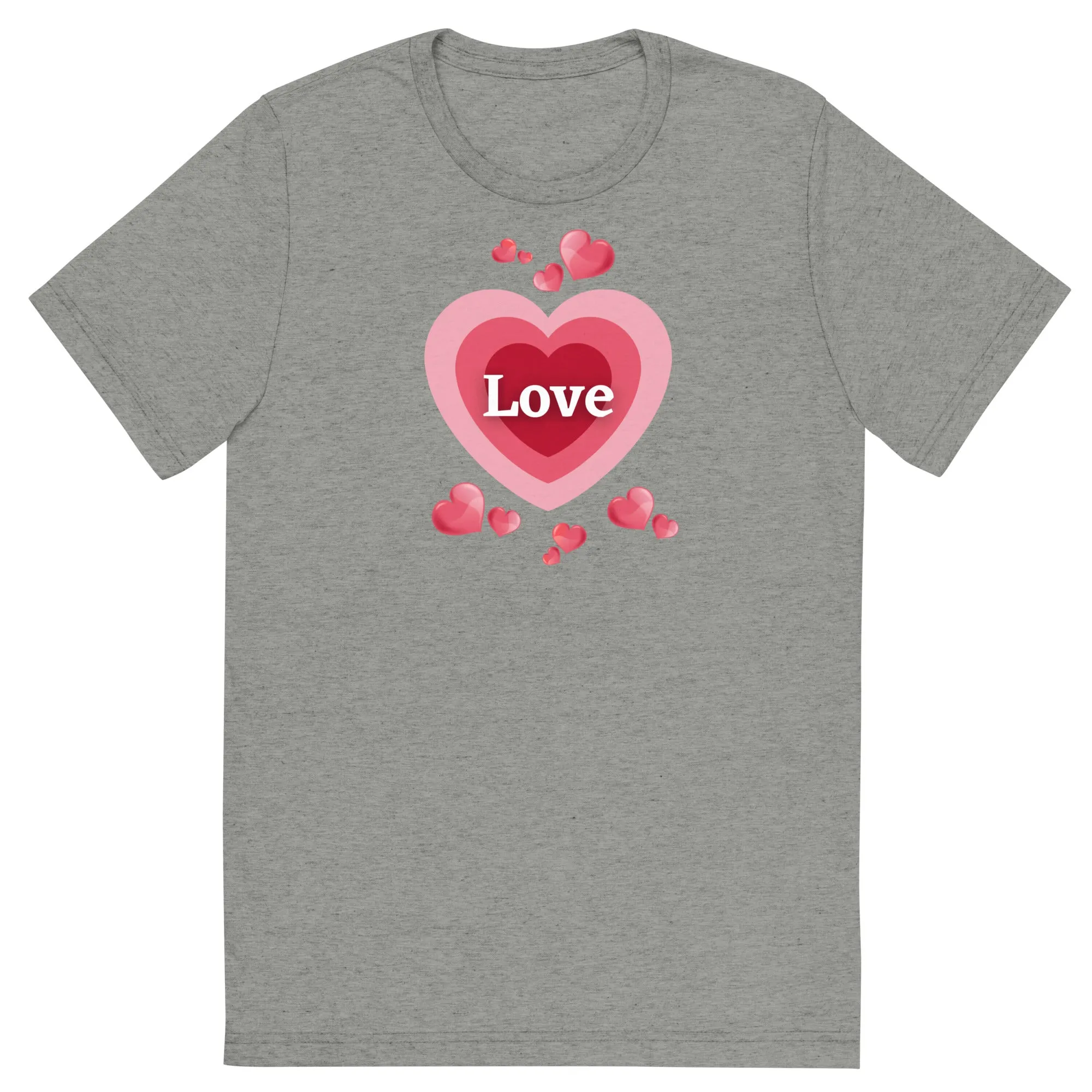 Love Hearts - Short sleeve t-shirt, comfy, soft, fitted look