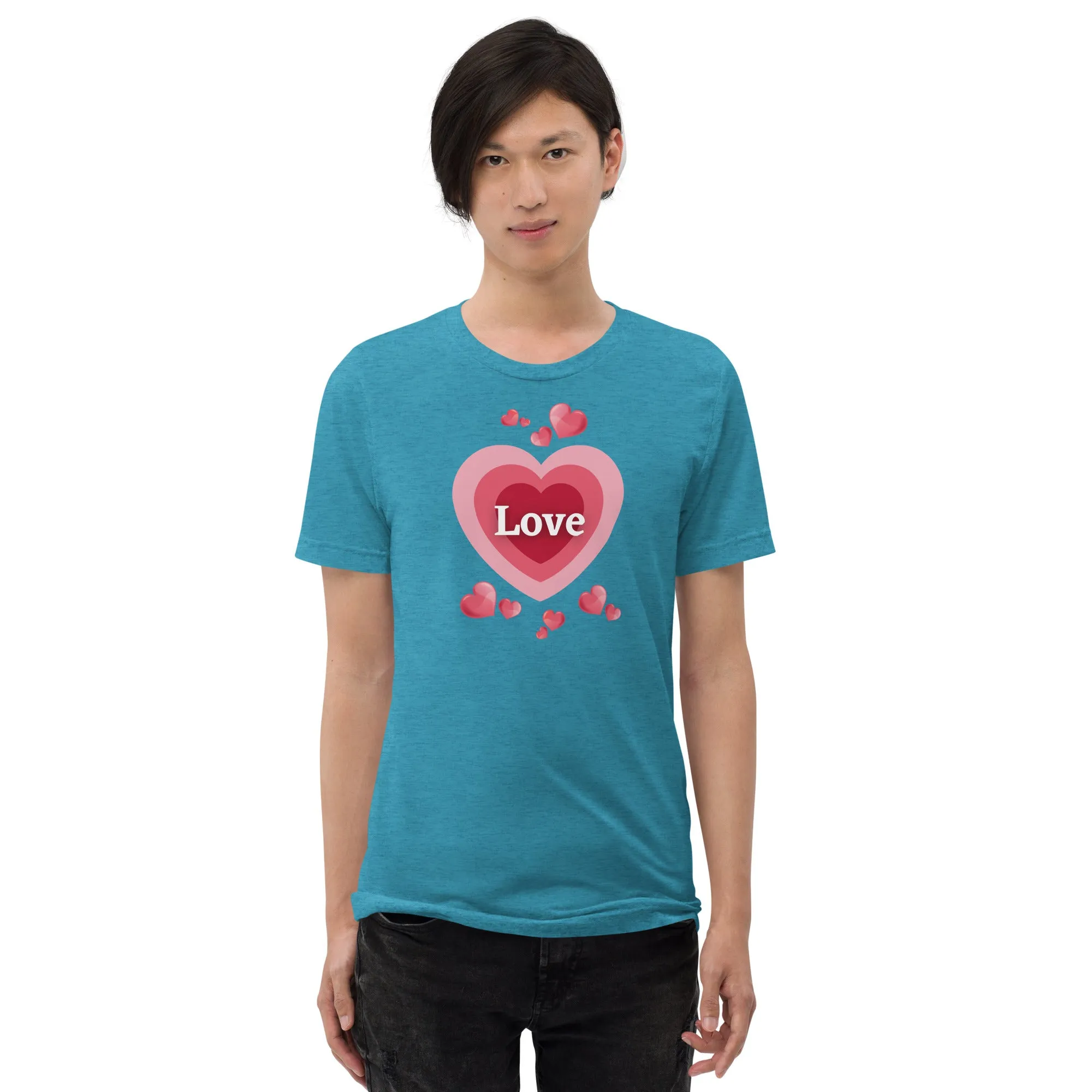 Love Hearts - Short sleeve t-shirt, comfy, soft, fitted look