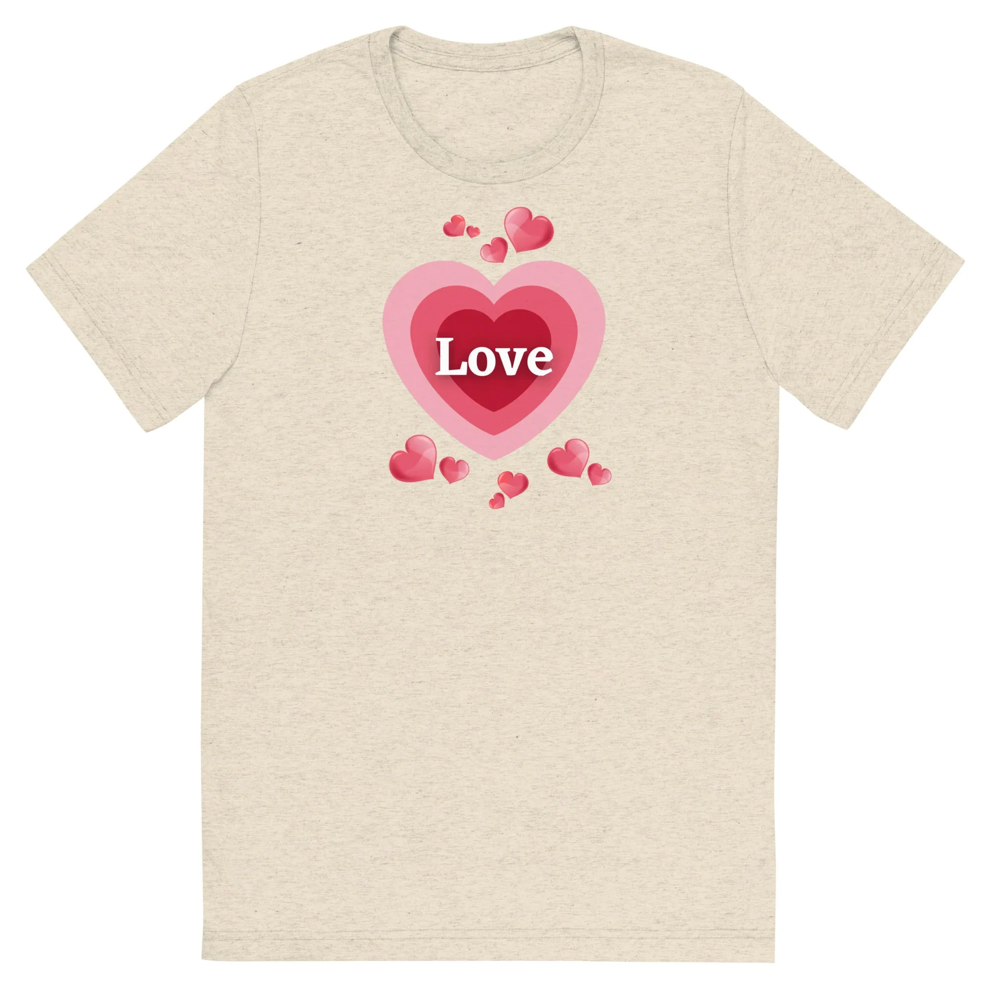 Love Hearts - Short sleeve t-shirt, comfy, soft, fitted look