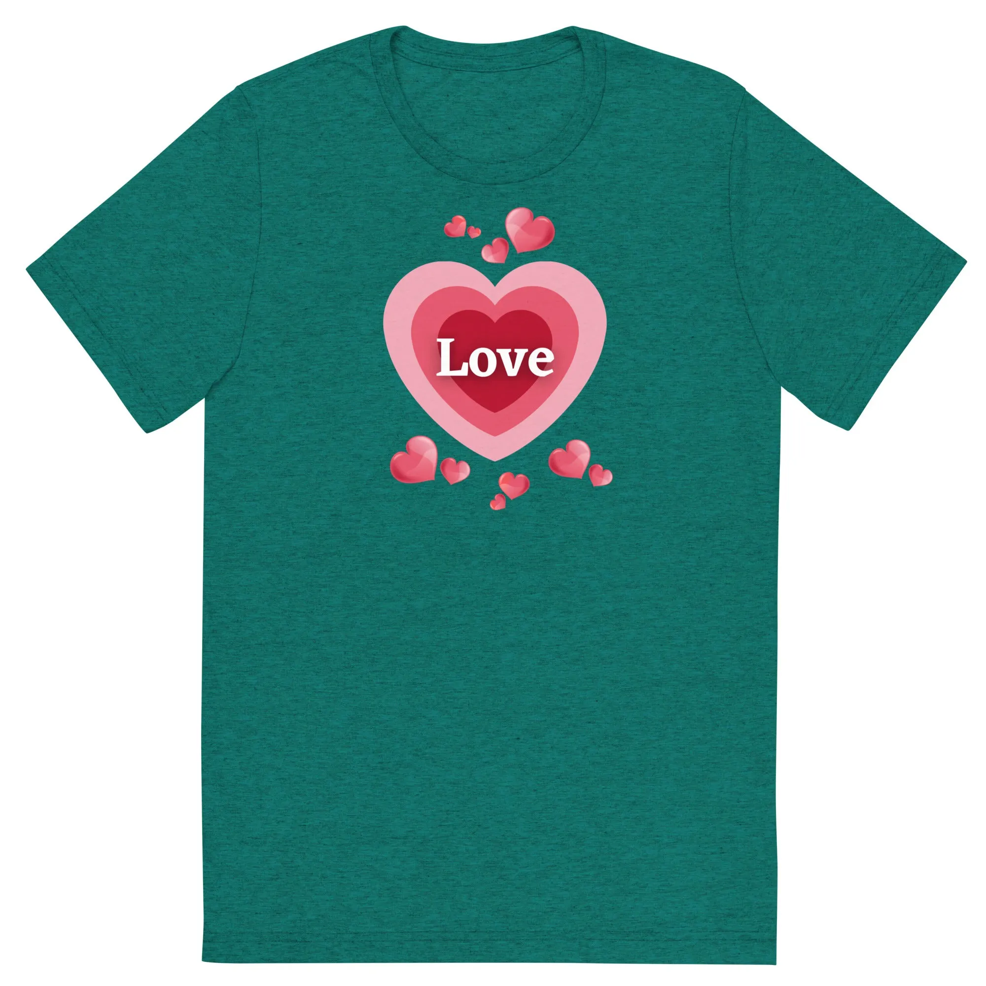 Love Hearts - Short sleeve t-shirt, comfy, soft, fitted look