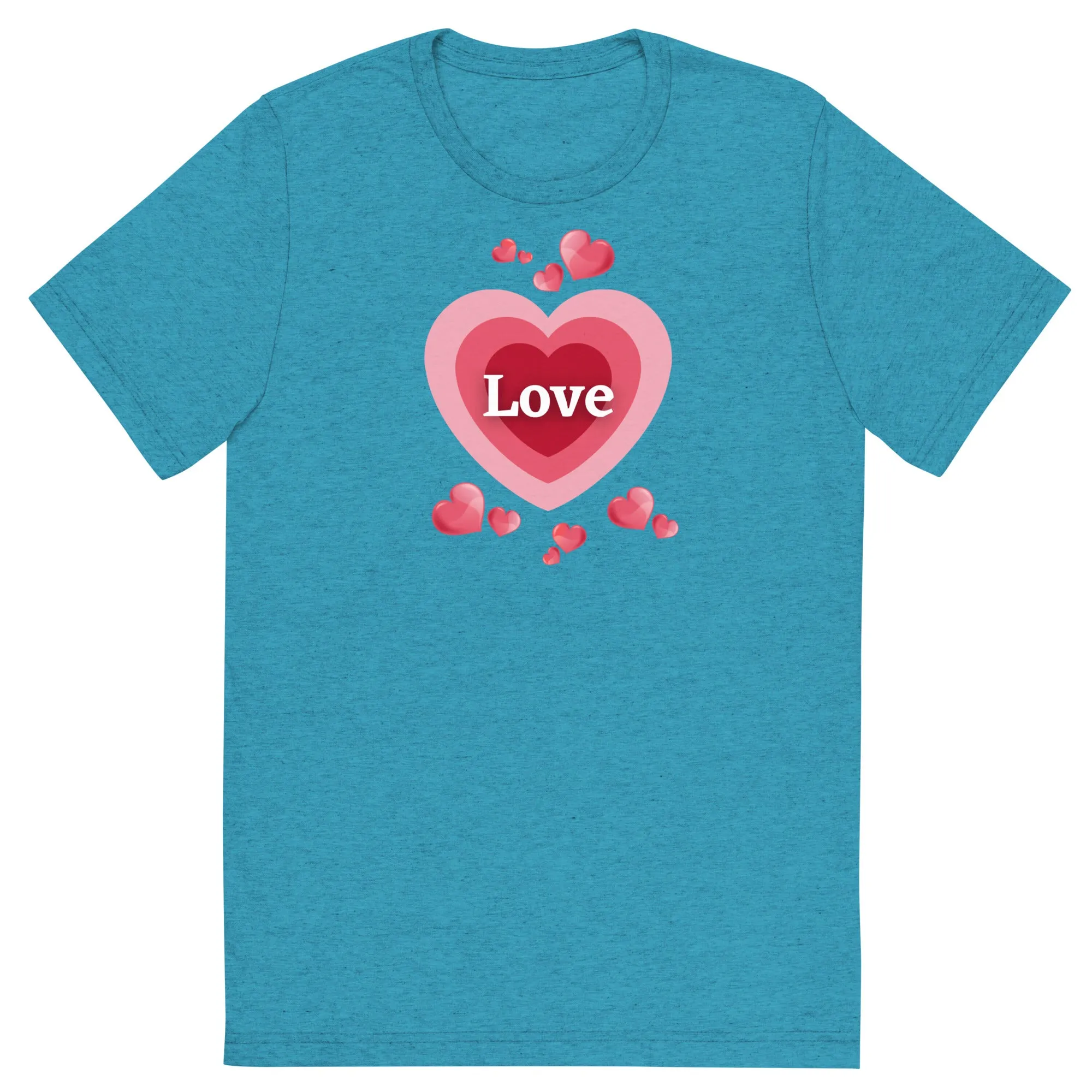 Love Hearts - Short sleeve t-shirt, comfy, soft, fitted look