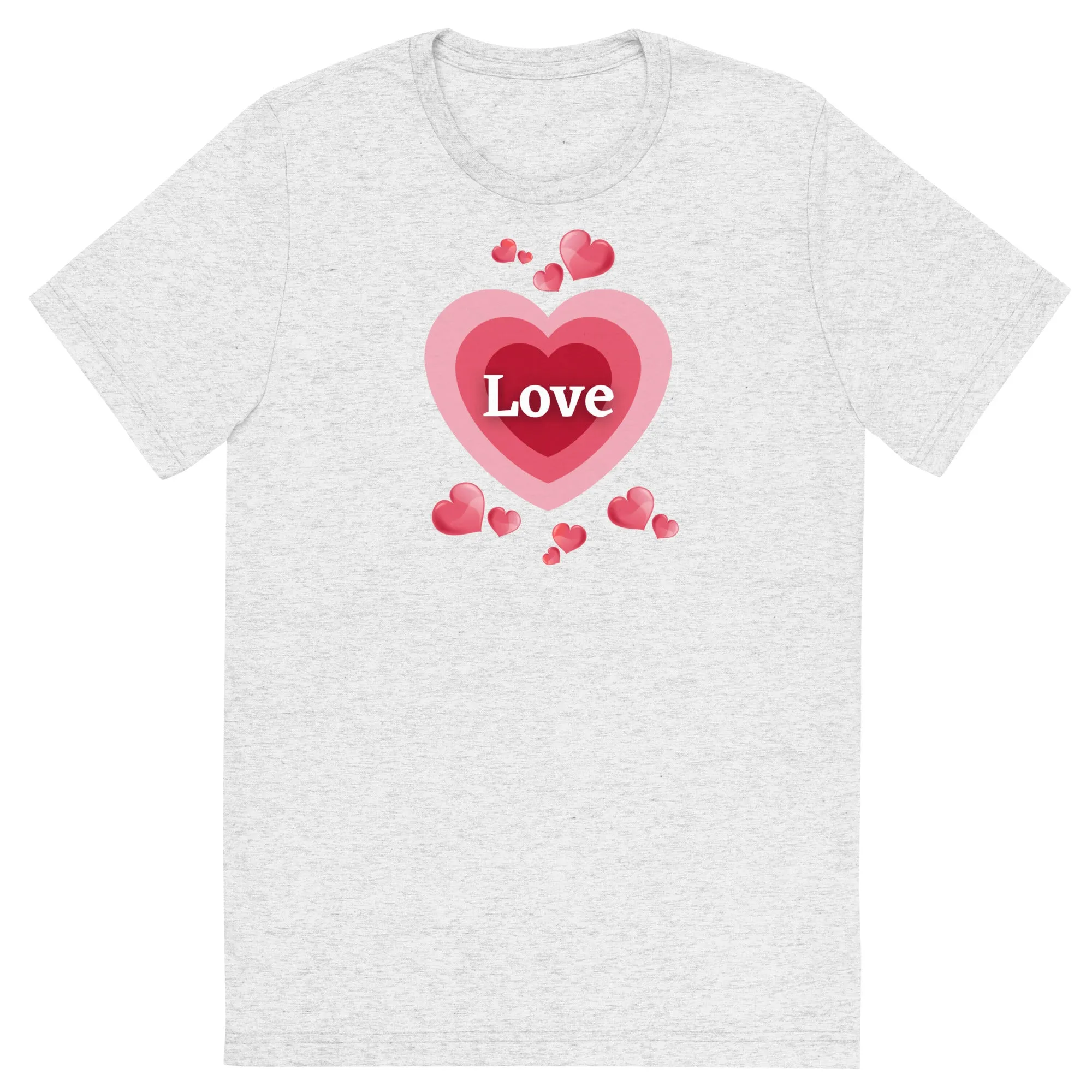 Love Hearts - Short sleeve t-shirt, comfy, soft, fitted look