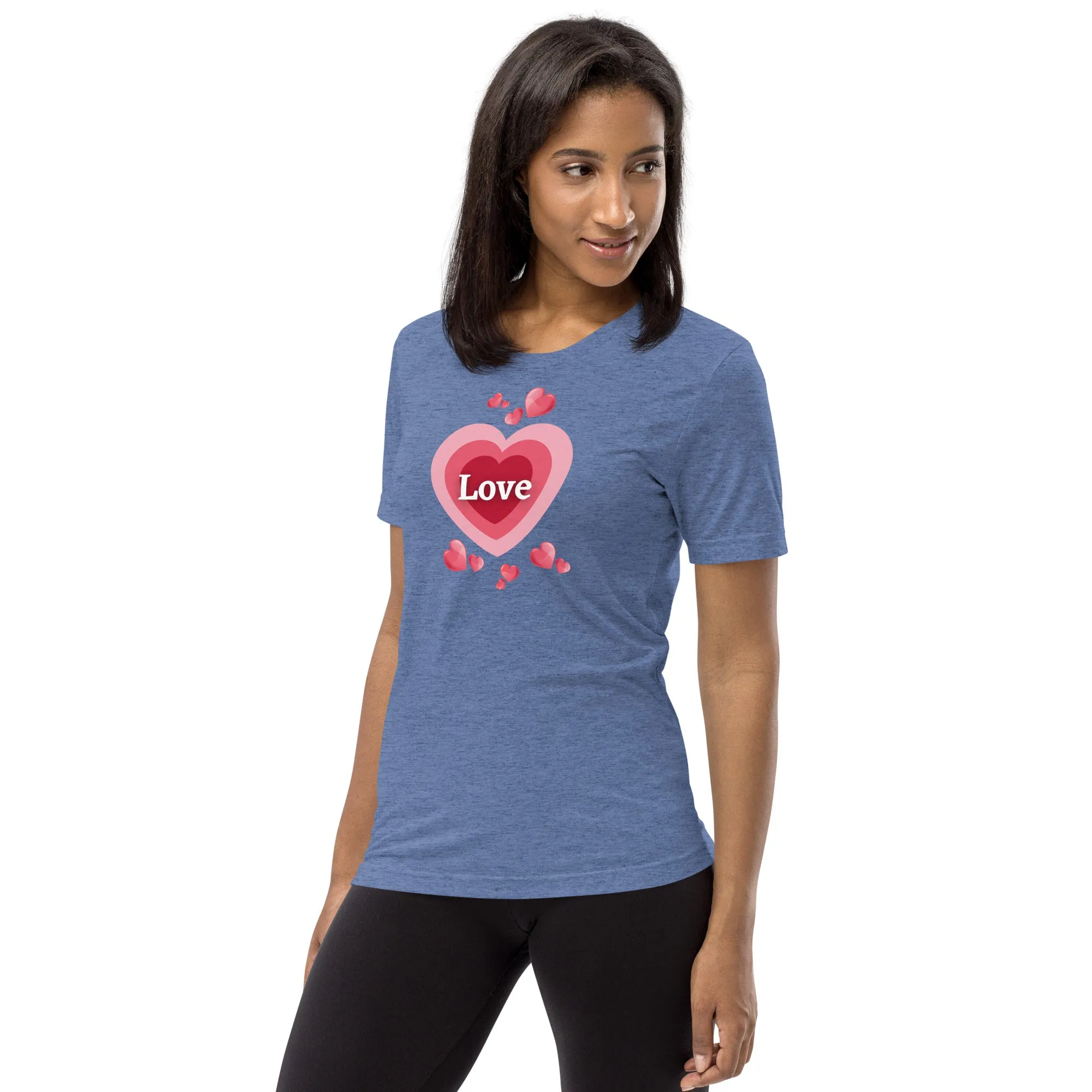 Love Hearts - Short sleeve t-shirt, comfy, soft, fitted look