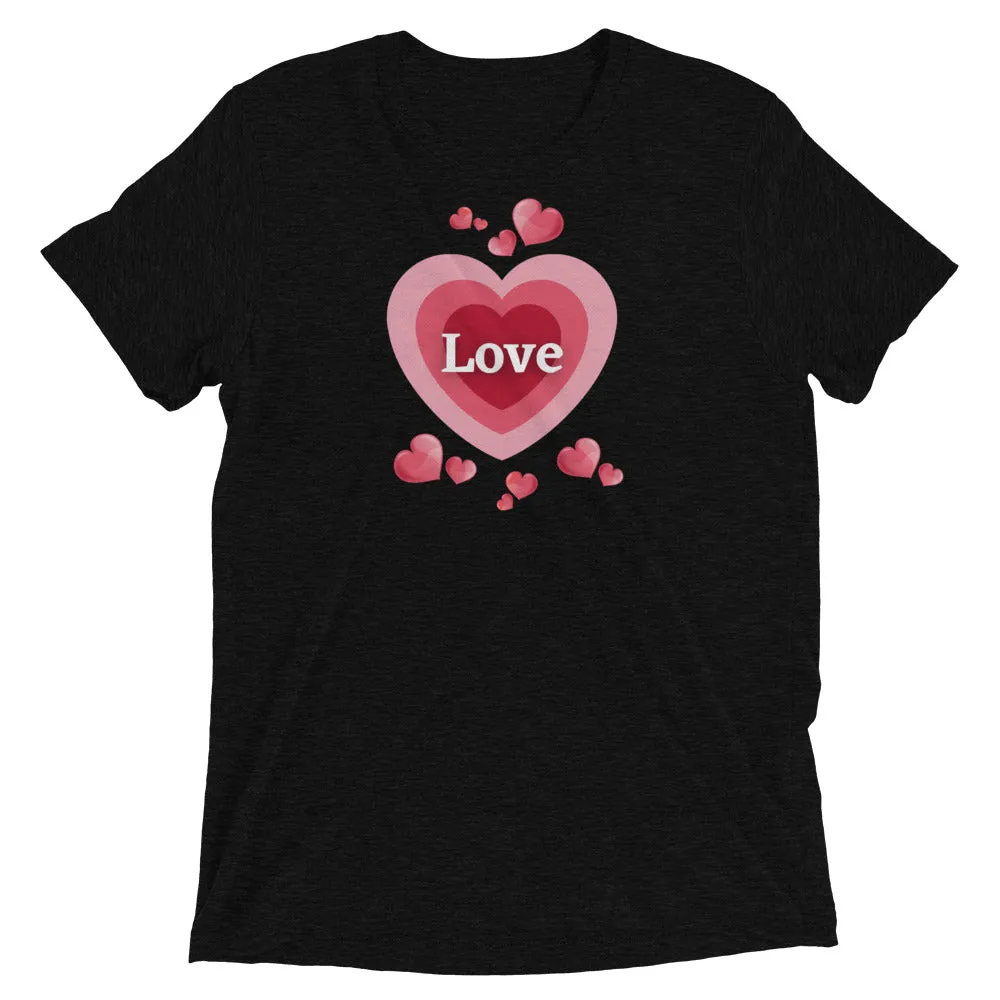 Love Hearts - Short sleeve t-shirt, comfy, soft, fitted look