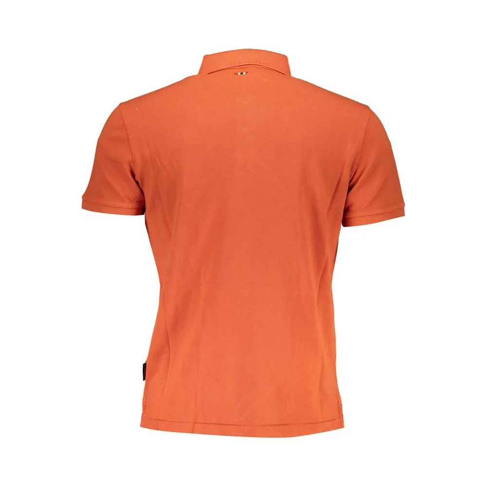 Napapijri Orange Cotton Polo Shirt