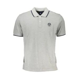 North Sails Gray Cotton Polo Shirt