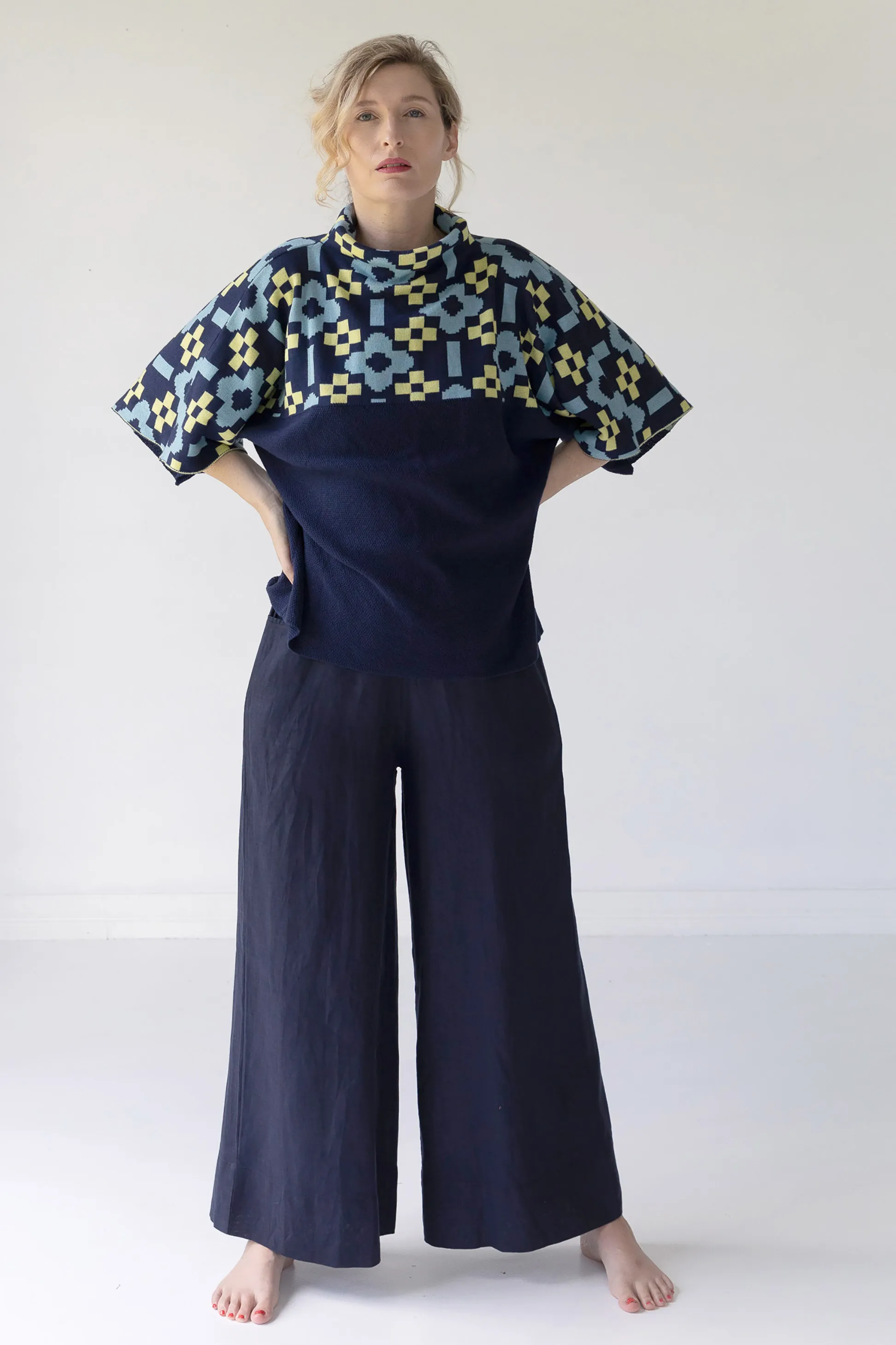 Ollie Linen Pant Navy