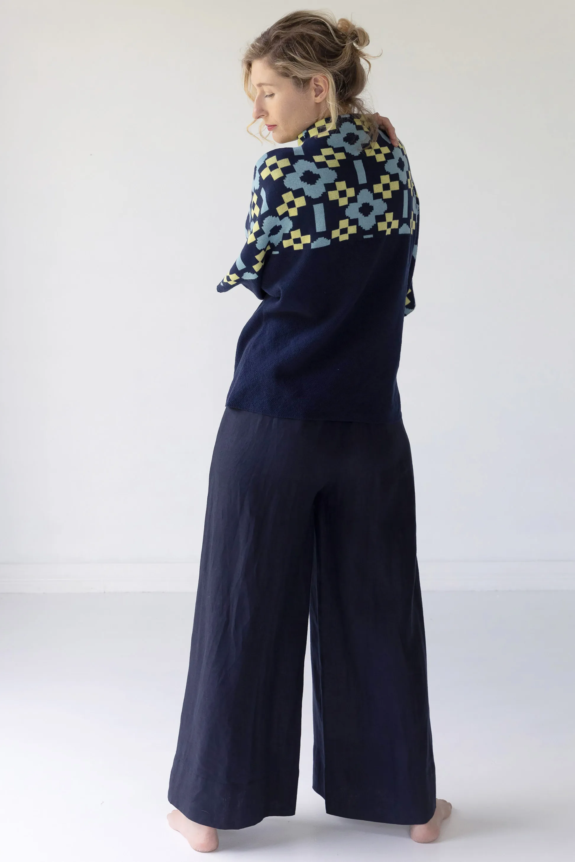 Ollie Linen Pant Navy