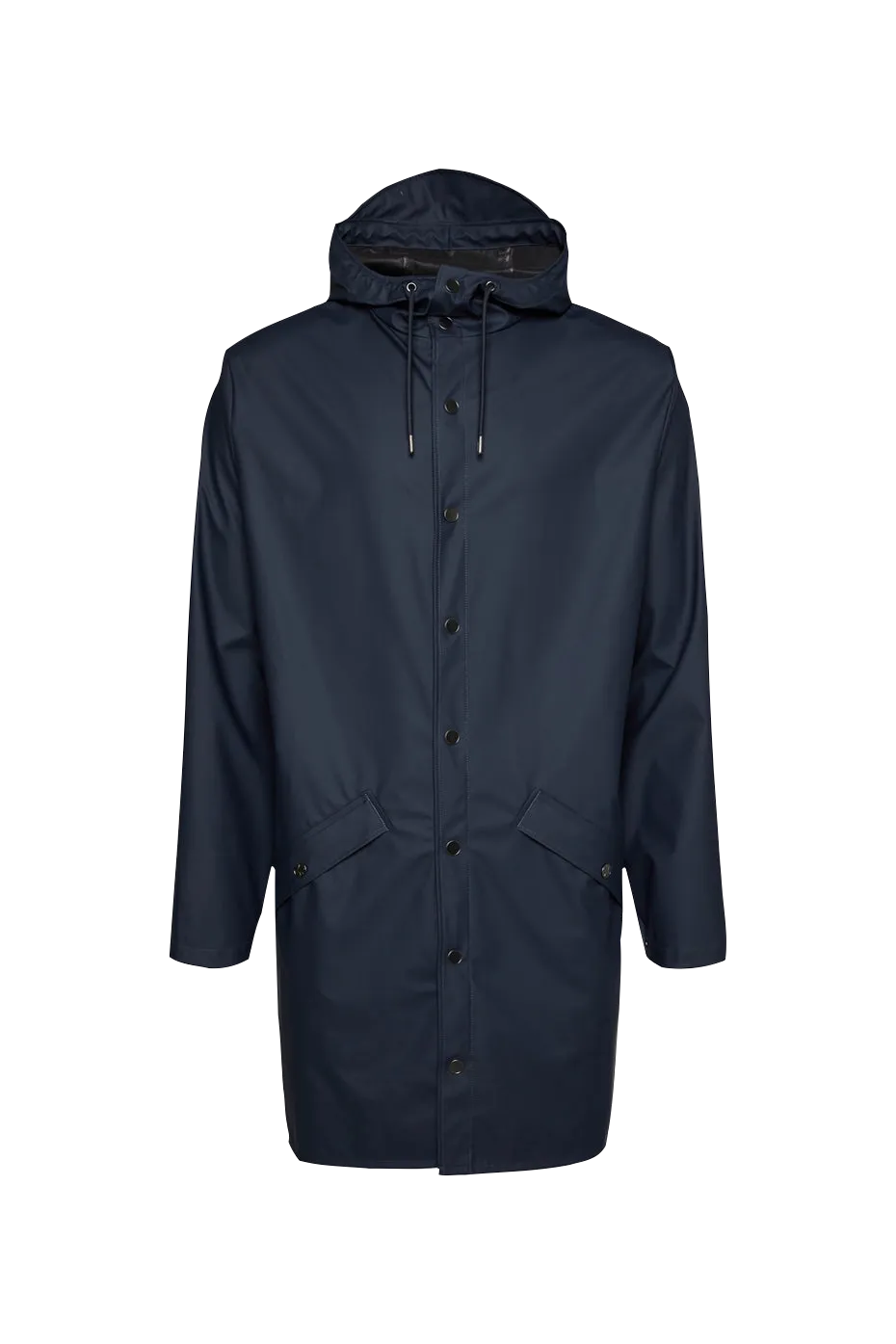 Rains Navy Long Jacket