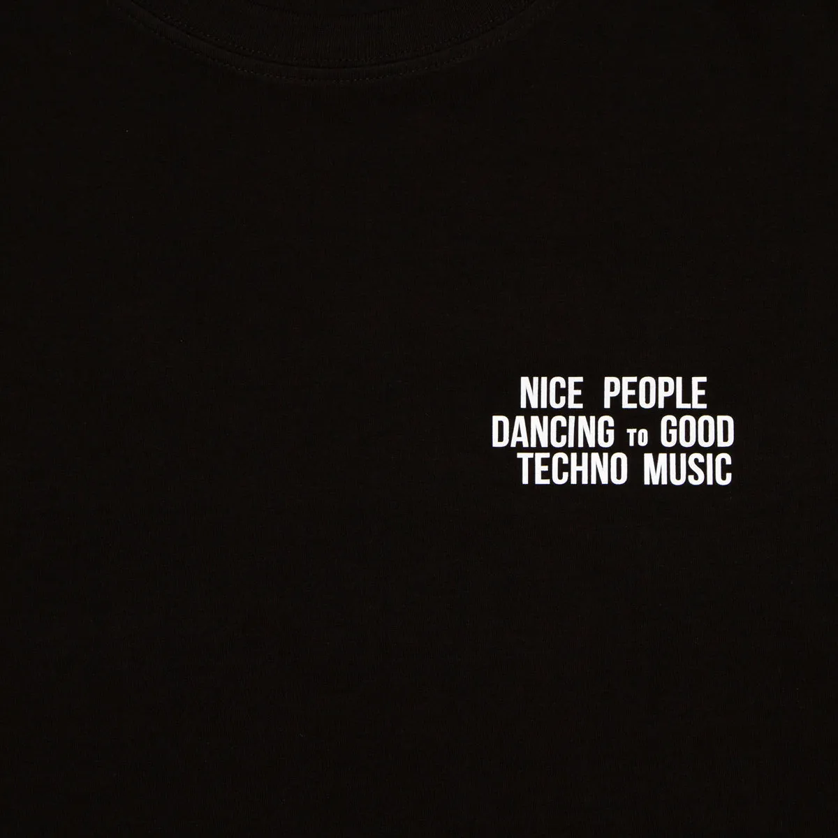 Reflective Peoples Techno Back Print - Tshirt - Black