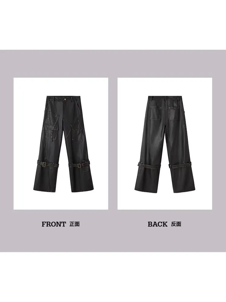 Retro style street damage pants【s0000003934】