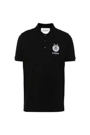 Round Bunny Logo L5 Polo Shirt (Black) - I24F03463109000