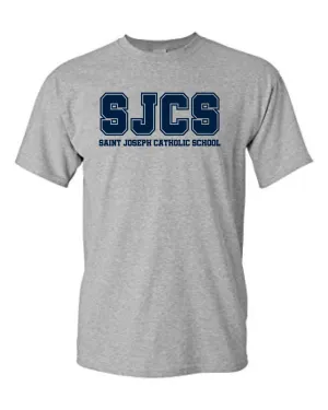 Sport Grey SJCS Block Logo Short Sleeved T Shirt