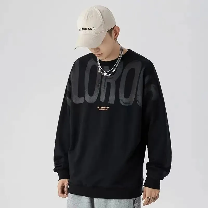 Spring And Autumn Loose Large Size Casual Printed Sweatshirt